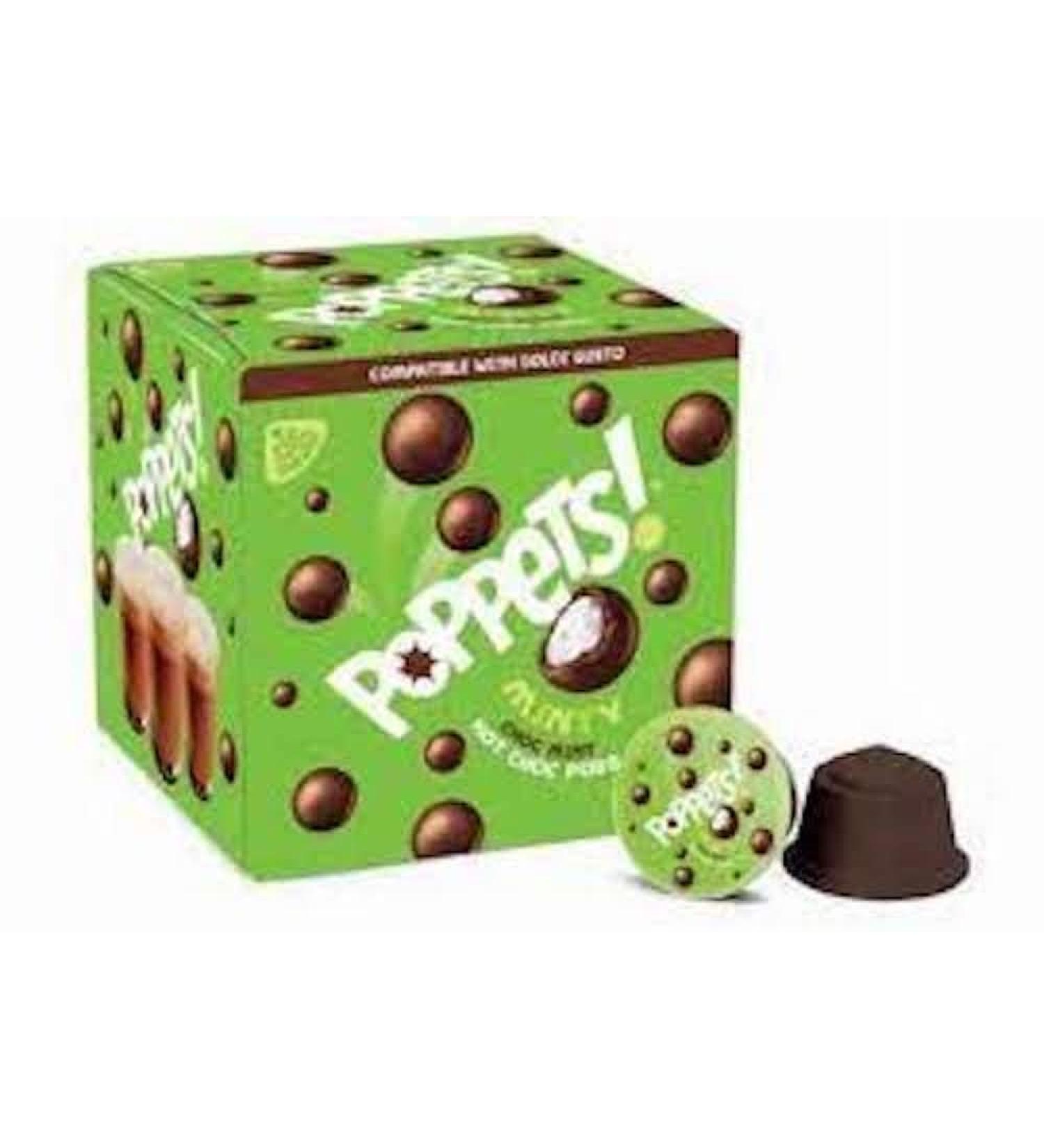Poppets Mint Hot Chocolate Dolce Gusto Compatible Pods 2 Boxes x 12 Pods (24 Pods)