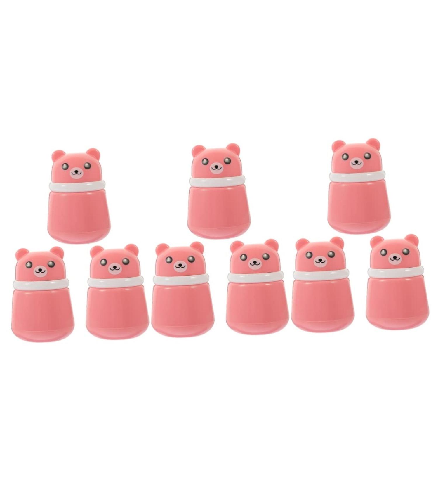 Minkissy 9-Piece Baby Powder Puff Kit and Storage Dispenser Set - Pink Sponge Puffs for Travel and Home Use - Buy Online on SooperMarket.com
