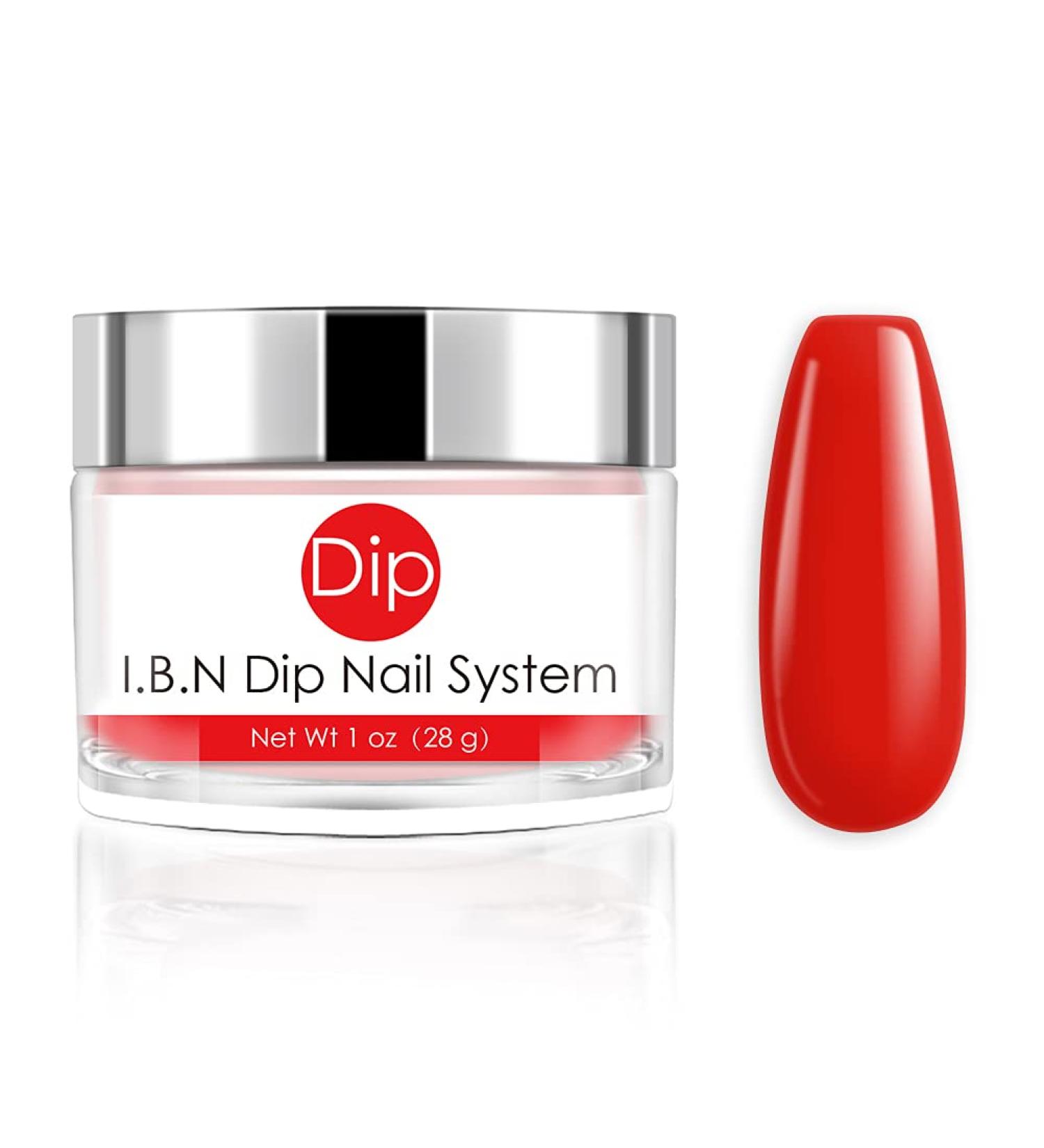 Orange Nail Dipping Powder 1oz with Vitamin | I.B.N Acrylic Dip Powder for DIY Manicure | No UV LED Lamp Needed (DIP 028) - Buy Online on SooperMarket.com