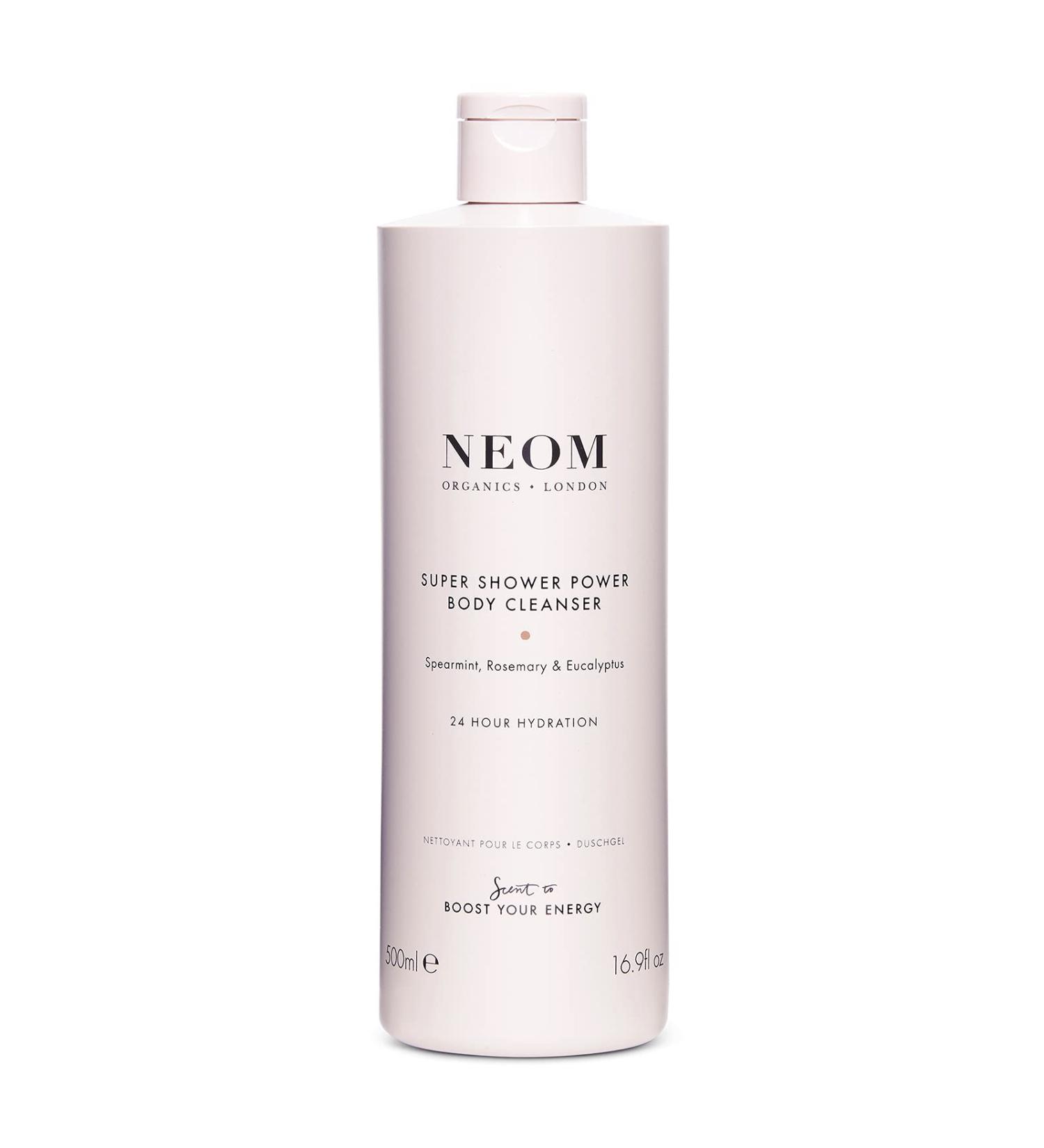 Neom Super Shower Power Body Cleanser 500ml - Spearmint, Rosemary & Eucalyptus | Invigorating, Hydrating & Nourishing - Buy Online on SooperMarket.com