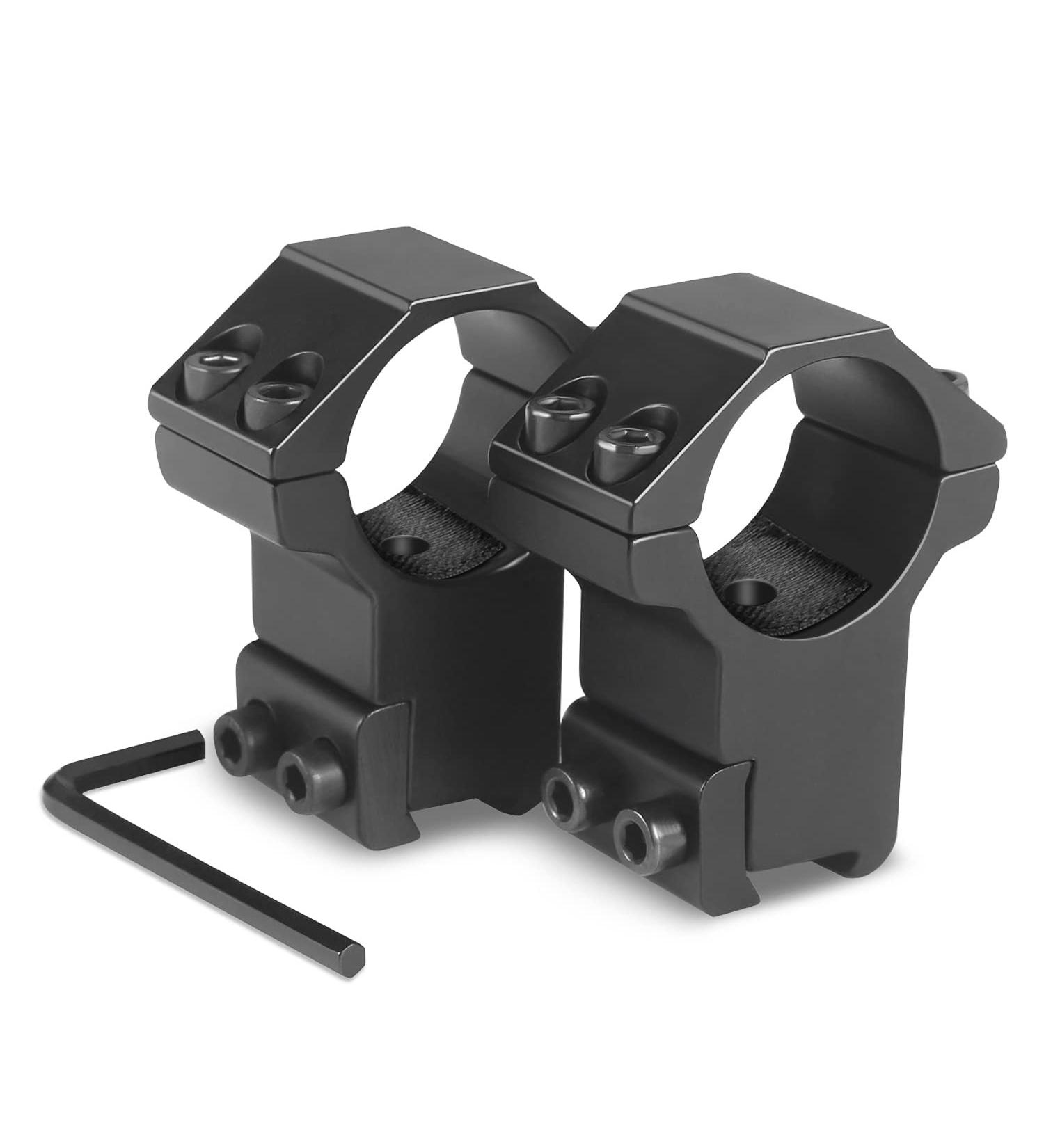 Modkin 1 Inch Dovetail Scope Rings - High Profile Mount for 11mm Rails - Set of 2 with Stop Pin - Buy Online on SooperMarket.com