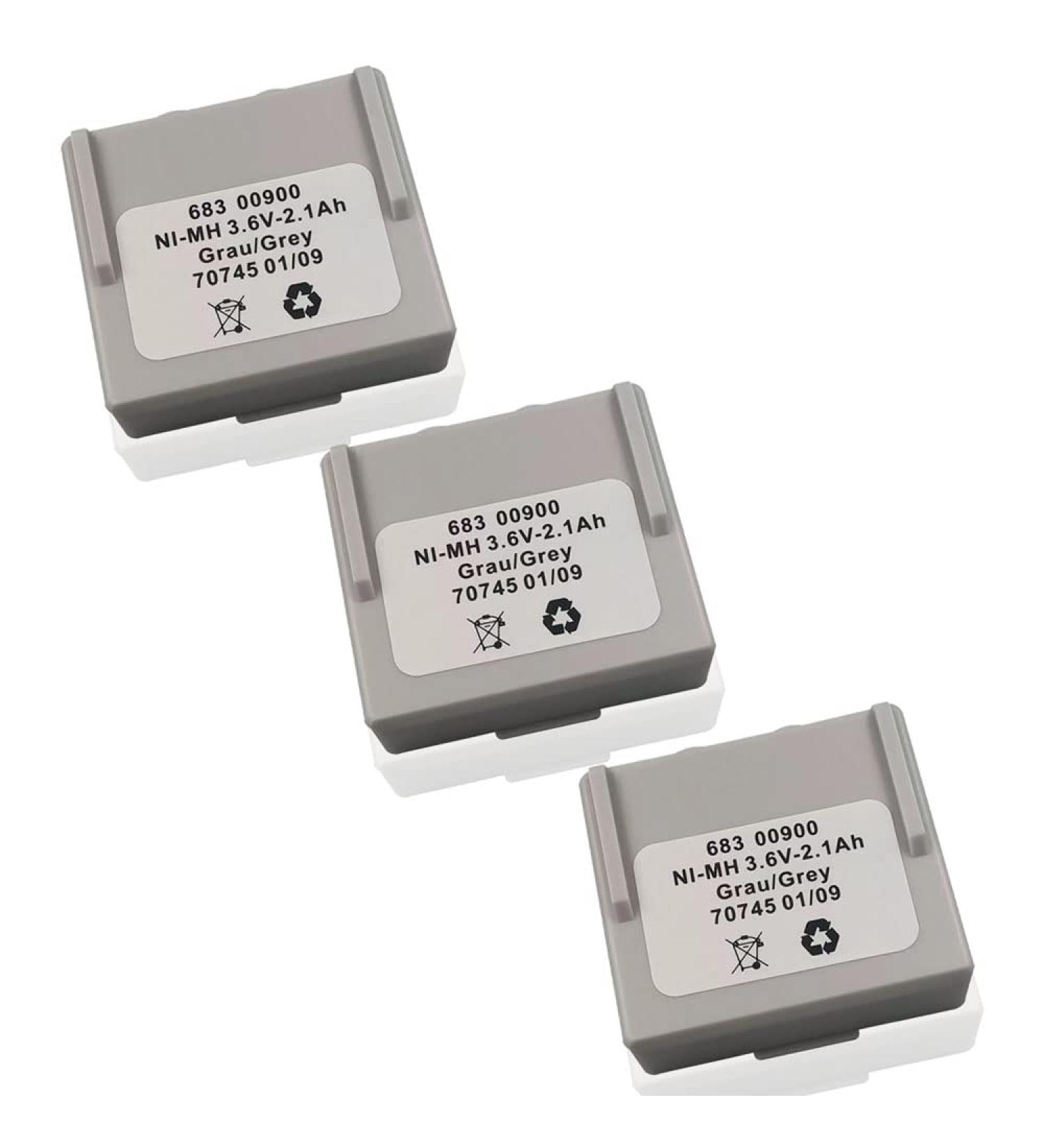 Buy Pack of 3 - 3.6V 68300900 2100mAh Rechargeable Ni-MH Battery for Crane Remote Control - International Shipping Available - Buy Online on SooperMarket.com