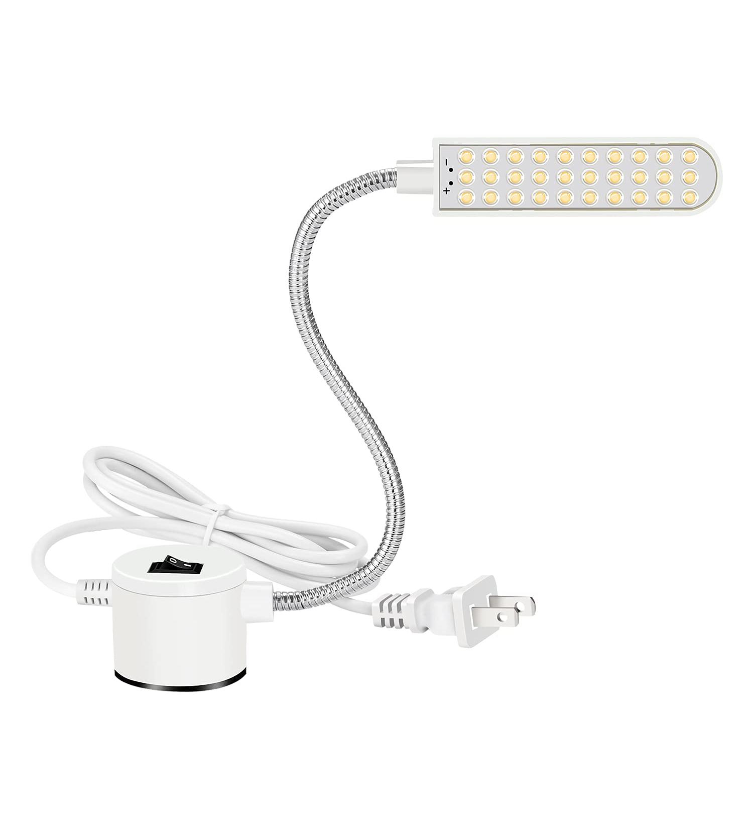Amazing power Sewing Machine Light LED Flexible Gooseneck Work Lamp with Magnetic Mount Base for Workbench Lathe Drill Press - Buy Online on SooperMarket.com