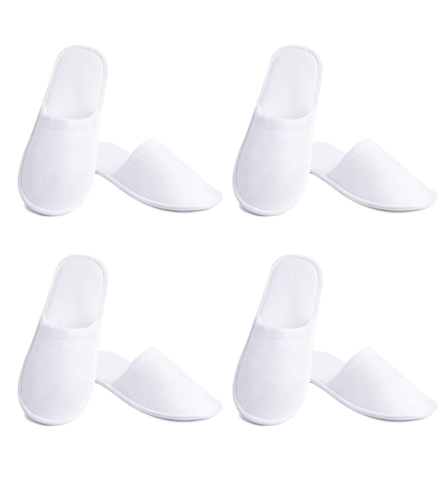 24 Pairs Cotton Velvet Closed Toe Spa Slippers - Disposable, Fit for US Men Size 10 and Women Size 11 - Perfect for Hotels, Homes, and Guests - Buy Online on SooperMarket.com