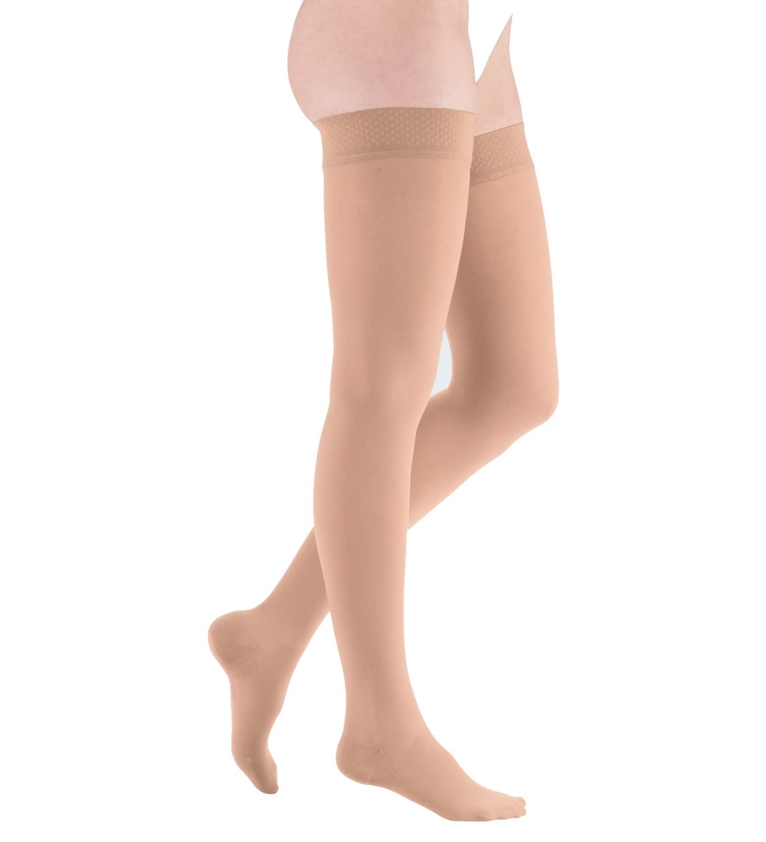 Medi Duomed Basic Thigh-High Compression Stockings - Unisex CCL2 Short & Long Socks with Lace - Caramel Size IV - Buy Online on SooperMarket.com