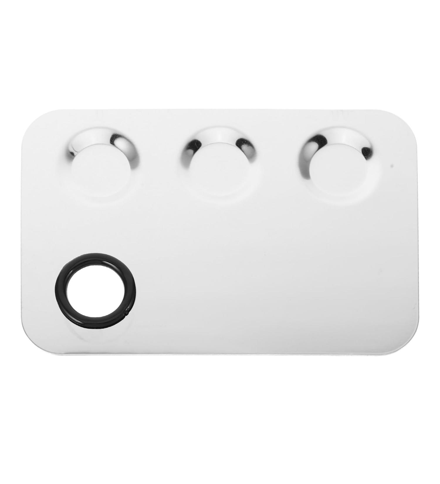 Stainless Steel Makeup Mixing Palette - Metal Foundation Tray for Cosmetics & Nail Art (5.89x3.93 Inch - Buy Online on SooperMarket.com