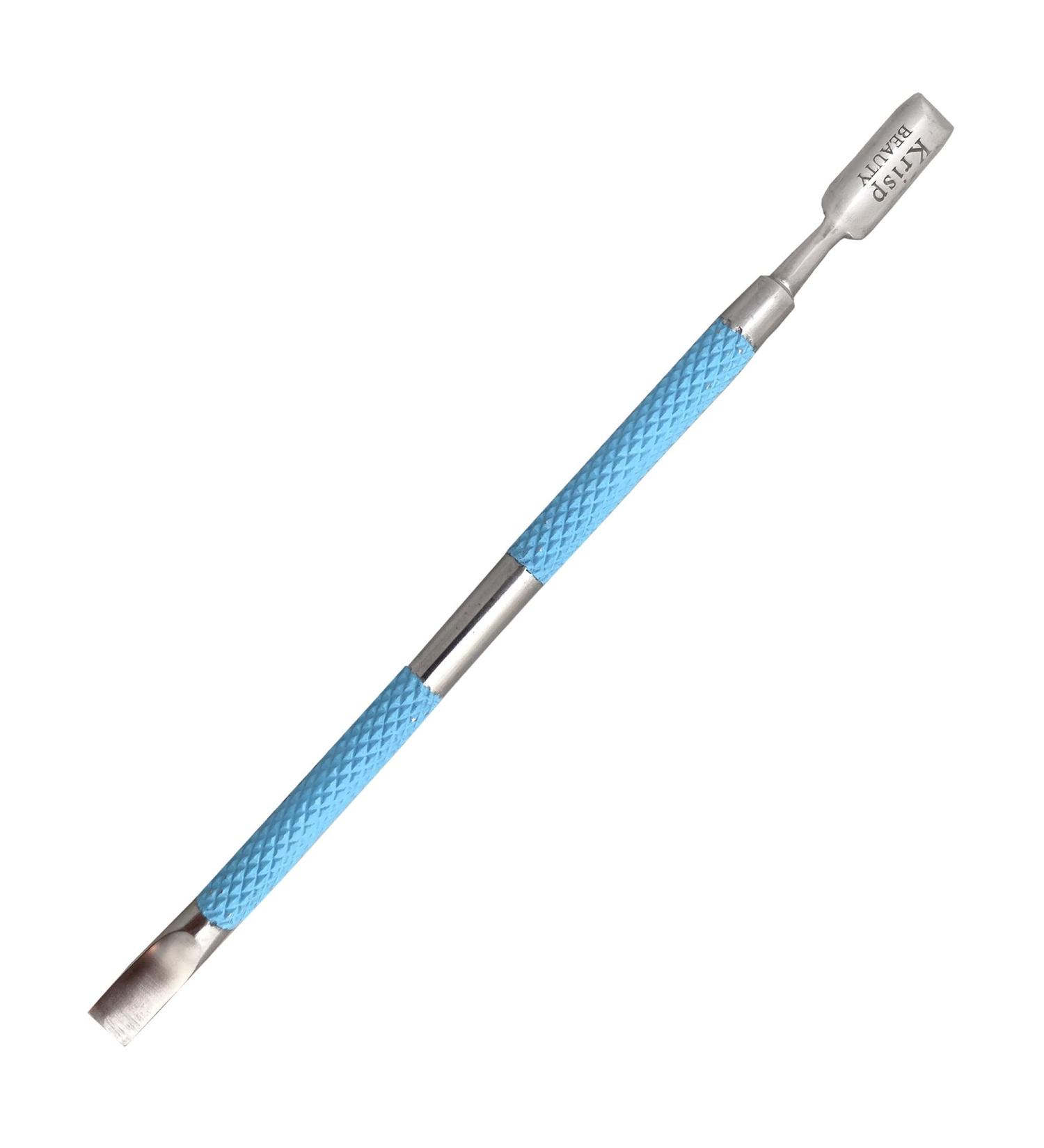 Krisp Beauty Dual Sided Cuticle Pusher - Surgical Grade Stainless Steel Manicure/Pedicure Tool Set for Nail Care - Blue - Buy Online on SooperMarket.com