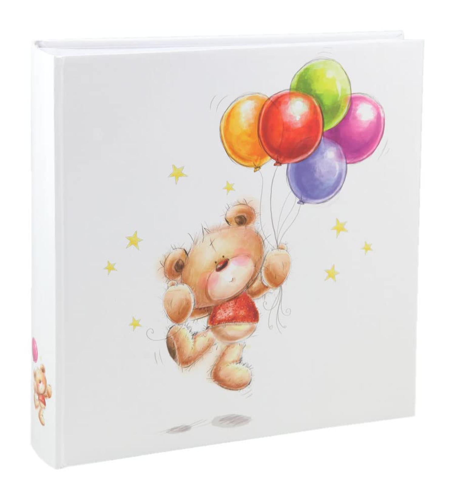 Cat & Bears Photo Album 30x30 cm | 100 White Pages Baby & Children Photo Book | Balloon Color Design - Buy Online on SooperMarket.com