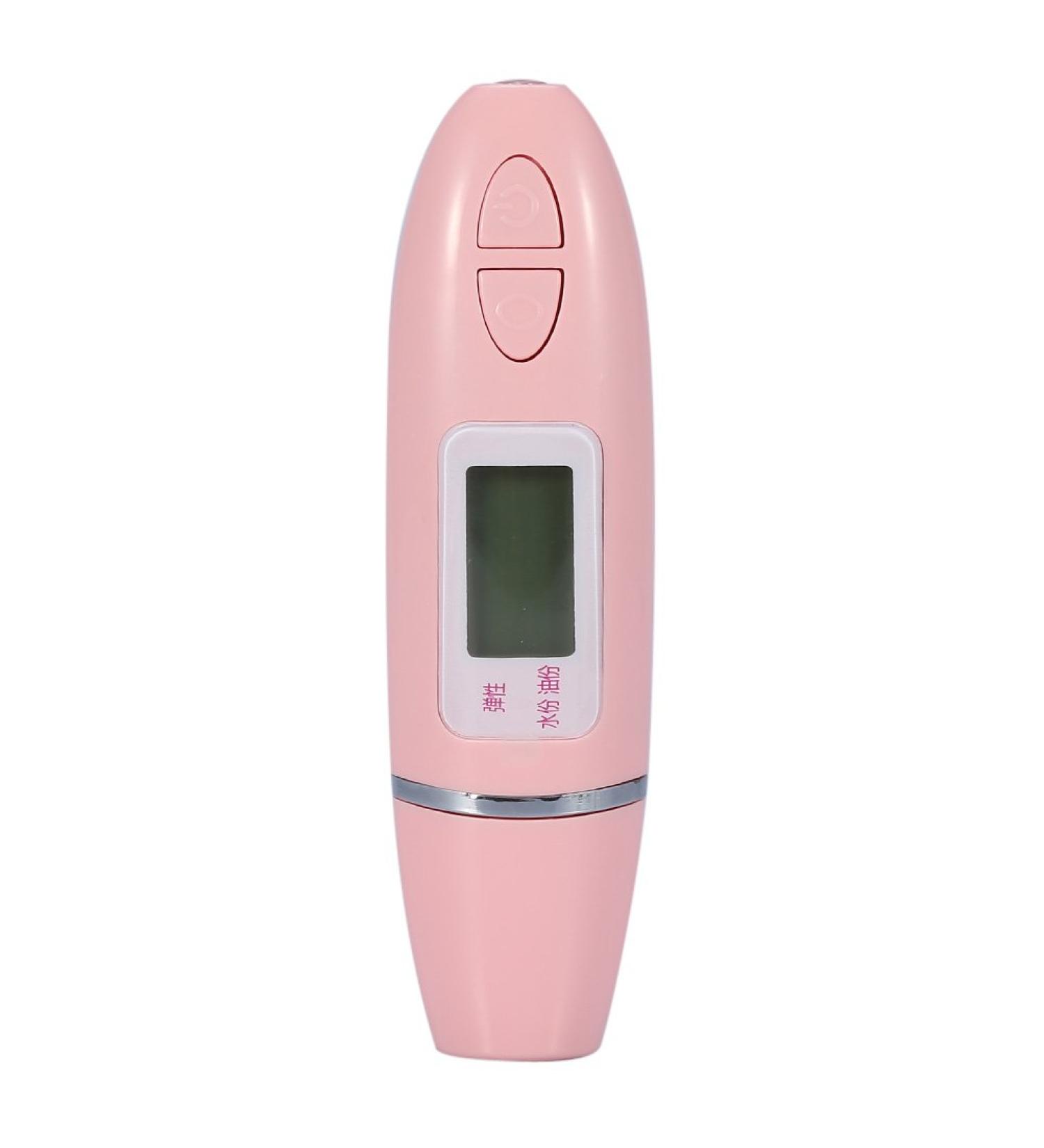 Digital LCD Display Skin Sensor Tester Facial Moisture Water Oil Analyzer (Roseate) - Buy Online on SooperMarket.com