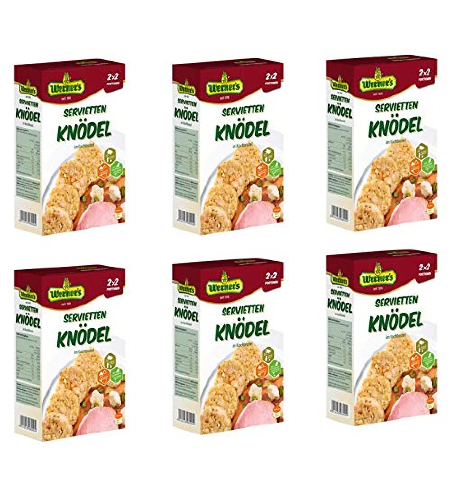 Buy Werner's Napkin Dumplings 2x2 Portions 6 Packs No Dyes No Flavor Enhancers | Healthy & Convenient Cooking Bags - Buy Online on SooperMarket.com