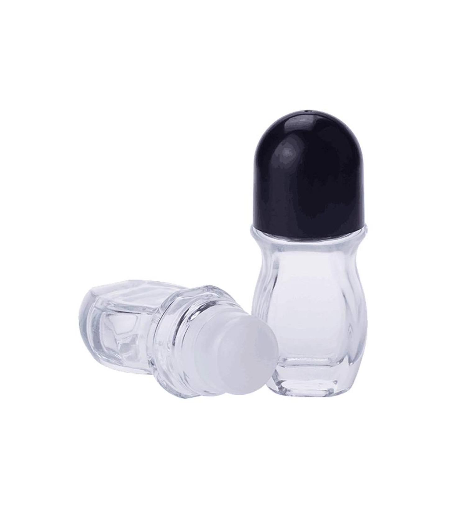 2 Pack 30ml Refillable Clar-on Roll-on Deodorant Bottles | Essential Oil Glass Holder for Aromatherapy & Perfume - Buy Online on SooperMarket.com