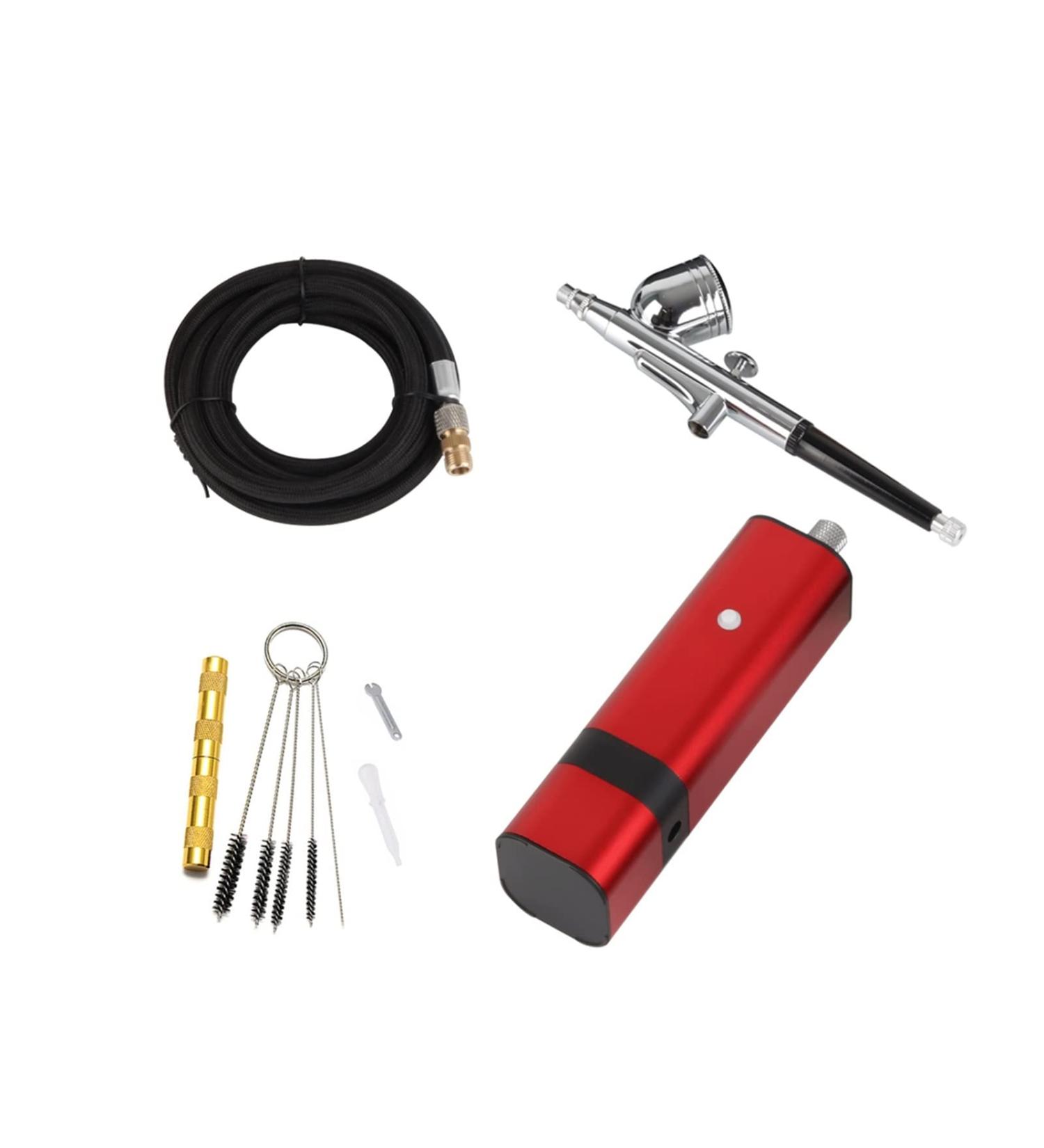 Universal Paint Spraye Rechargeable Airbrush Kit with Gravity Type Spray Gun for Art Model Body Paint Artist Makeup Nail Tattoos Cake Tools Painting Varnishing Lacquering - Buy Online on SooperMarket.com