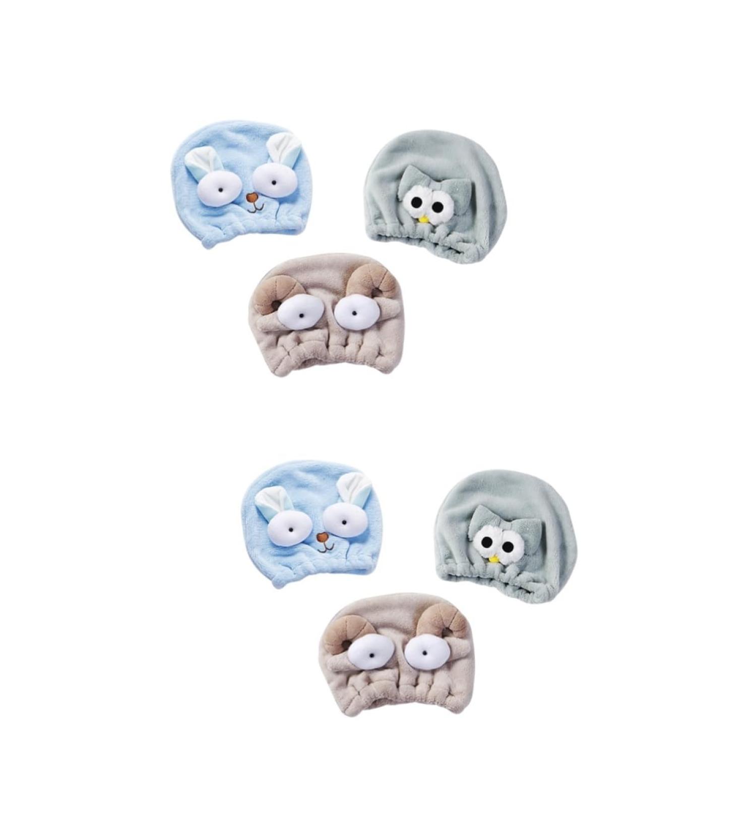 Beaupretty 6 Pcs Shower Cap Dry Hair Hat Bath Hair-drying Cap Turban Cute - Buy Online on SooperMarket.com