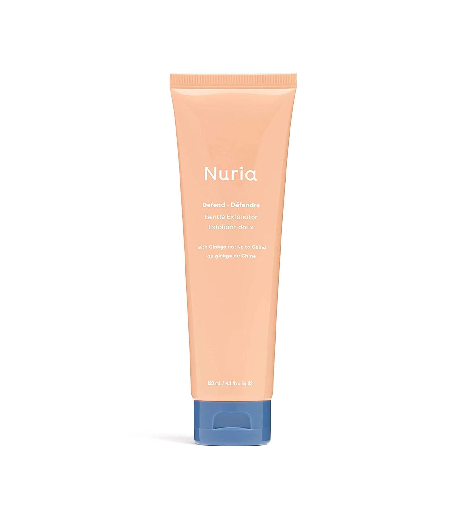 Nuria Defend Face Exfoliator - Gentle Exfoliating Scrub (120mL) | Non-Microbead Formula for Men & Women - Skin Care Essential - Buy Online on SooperMarket.com