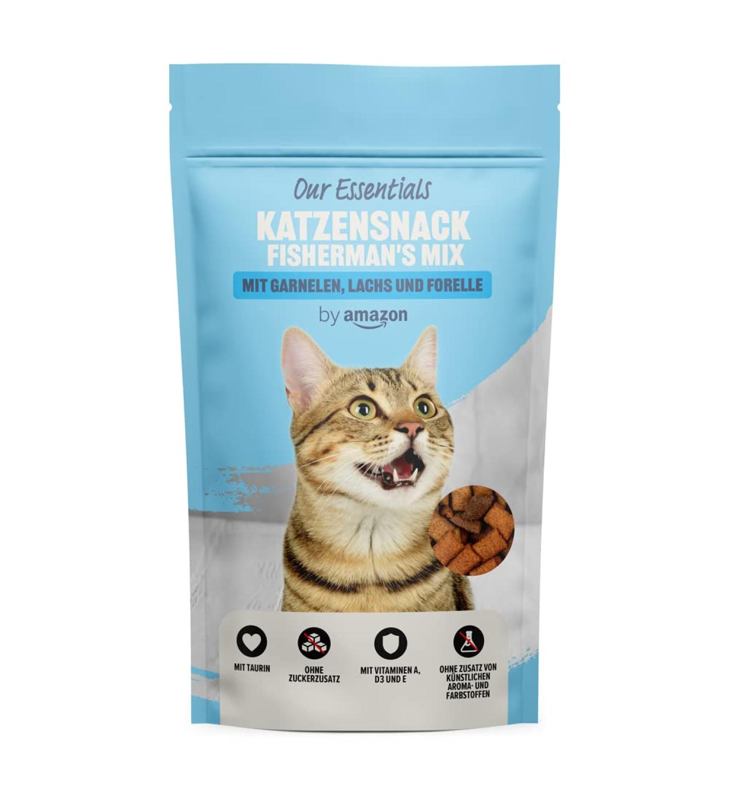 Buy Amazon Cat Snack - Shrimp Salmon & Trout Fisherman's Mix 70g | Premium Cat Treats for International Shipping - Buy Online on SooperMarket.com