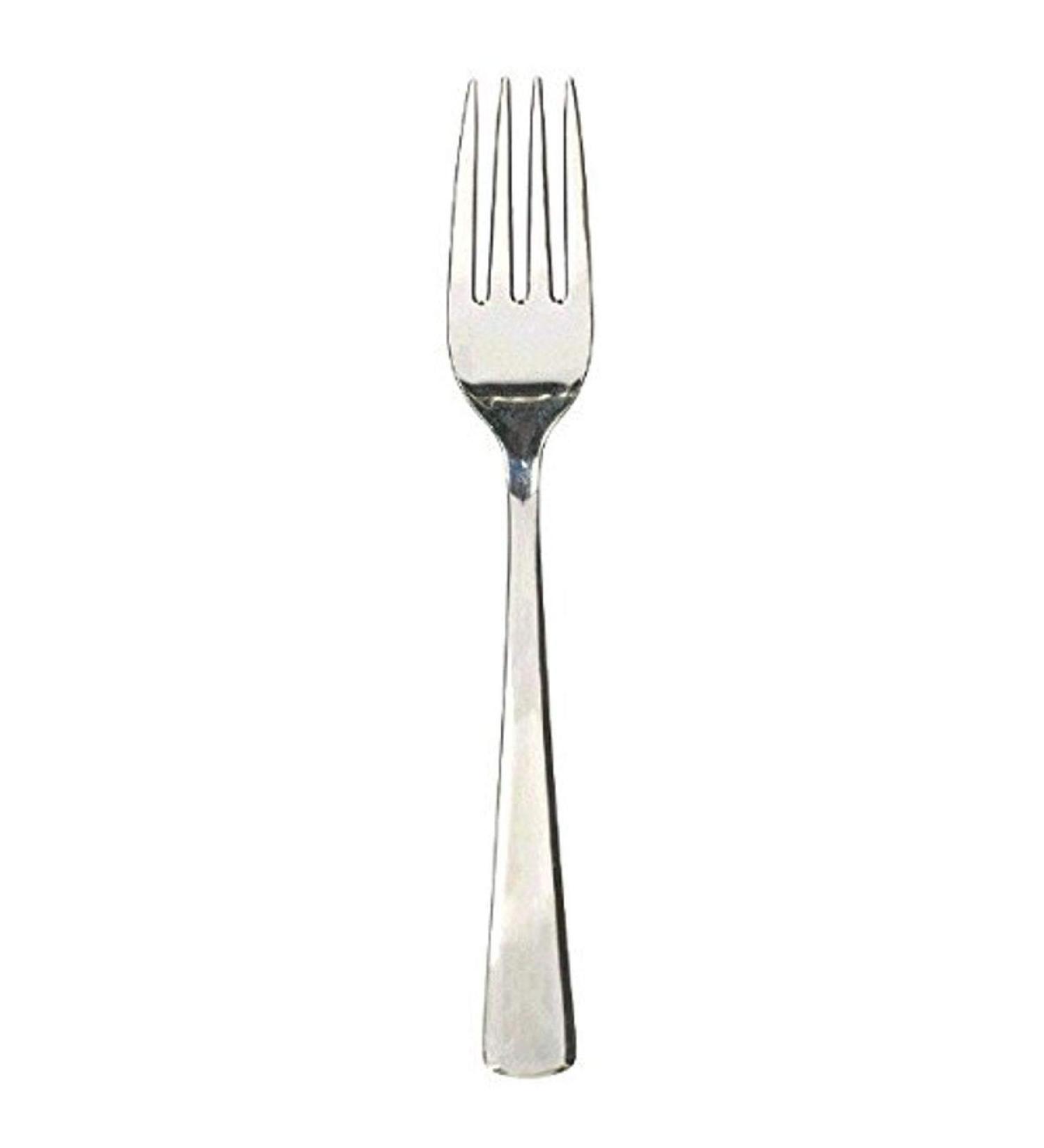 Amscan 439800.18 Disposable Forks Dinner Forks Party Tablewares Silver Standard 32ct