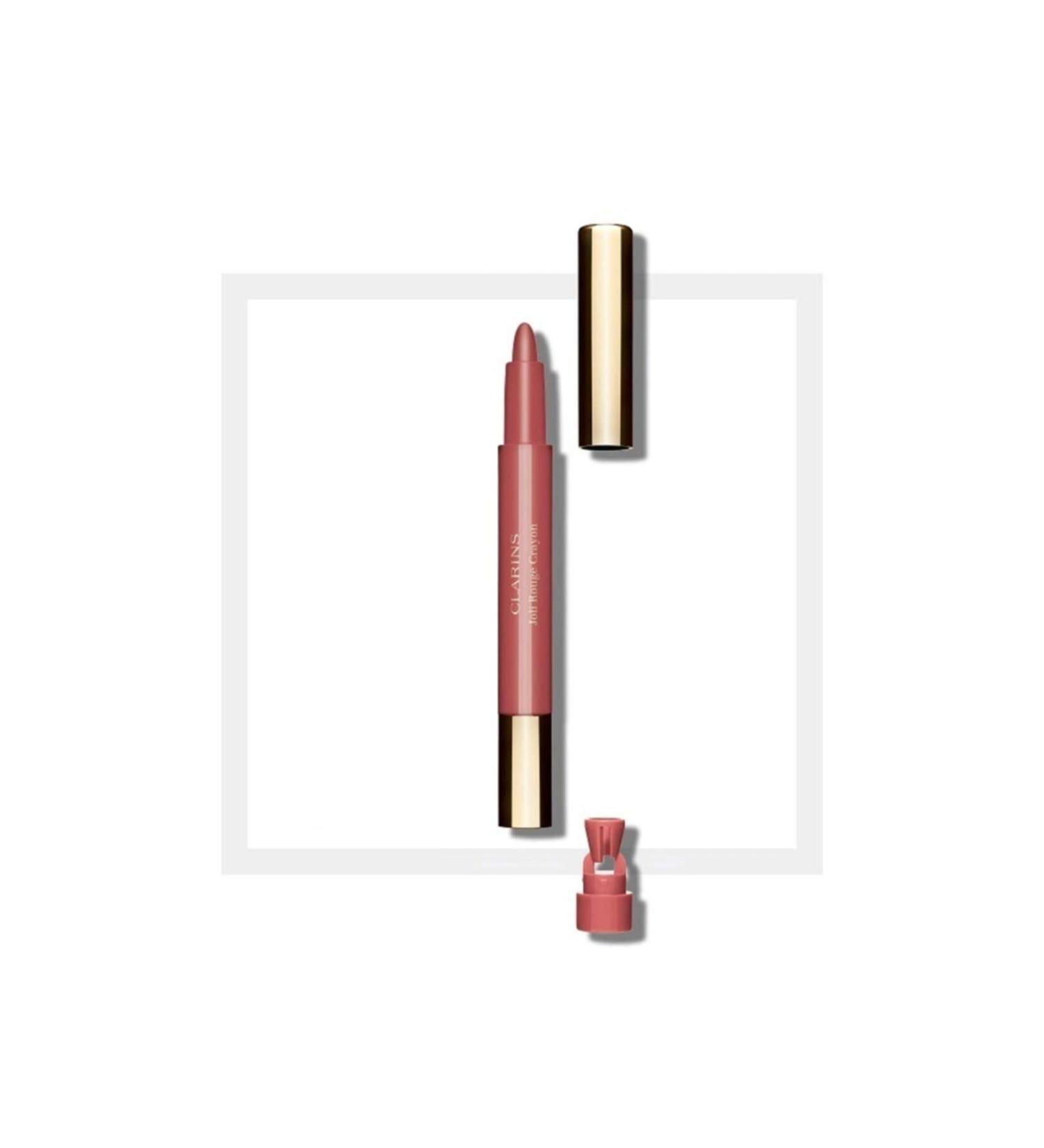 Clarins Joli Rouge Lip Crayon | 2-In-1 Lip Liner Defines and Fills In Lips in 1 Step | Built-In Sharpener Allows For Precision Lining | Bold Matte Non-Drying and Lightweight | Hydrates Lips |0.02 Oz 705C - Soft Berry