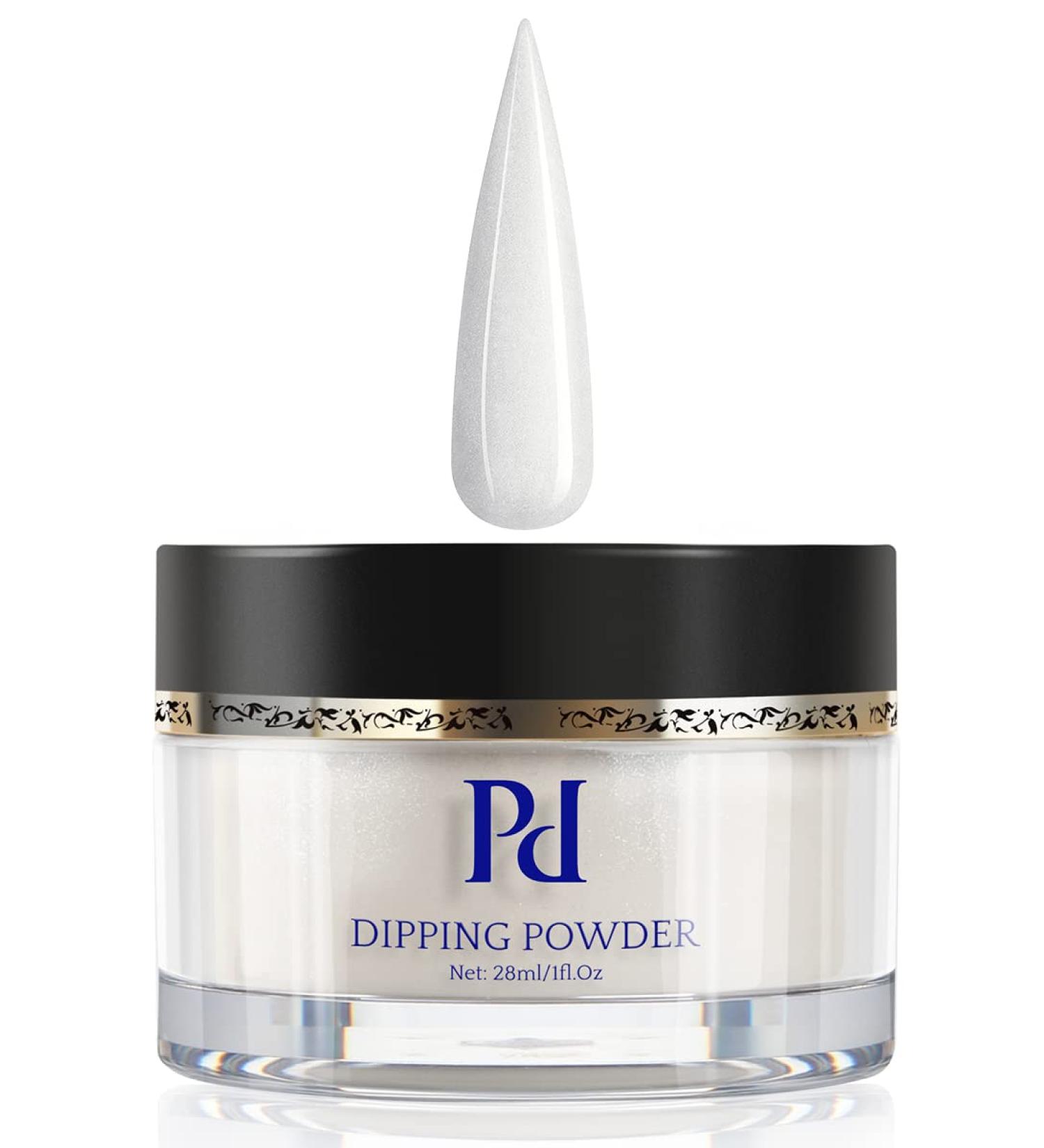 PrettyDiva Shimmer White Dip Powder - French Manicure 1Oz Sparkly Translucent Milky Diamond Glitter Dip Nail Powder - Buy Online on SooperMarket.com