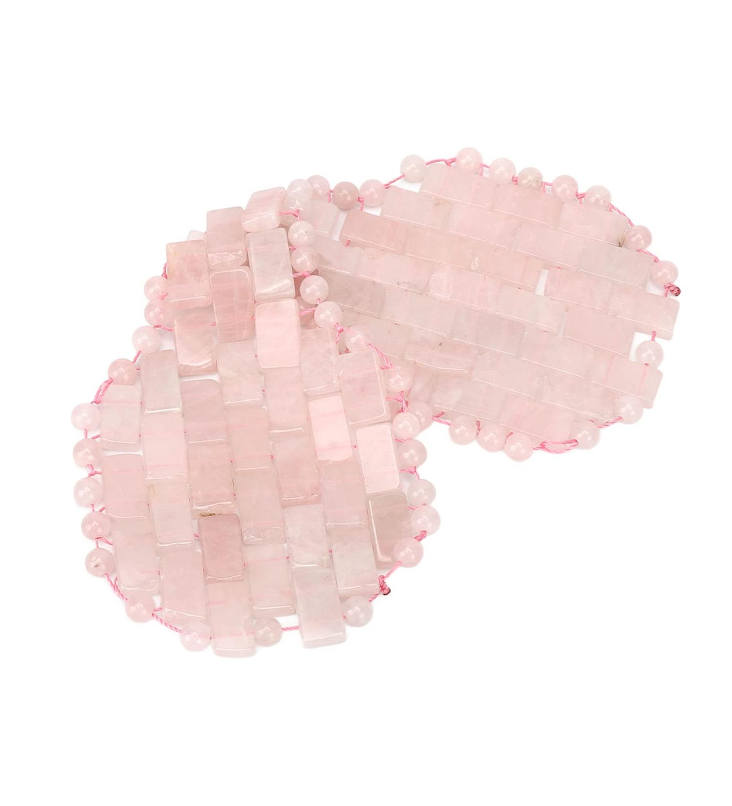 Jadestone Eye Pad - Reduces Stress & Swelling | Rose Quartz Sleep Eye Pad in Pink - Buy Online on SooperMarket.com
