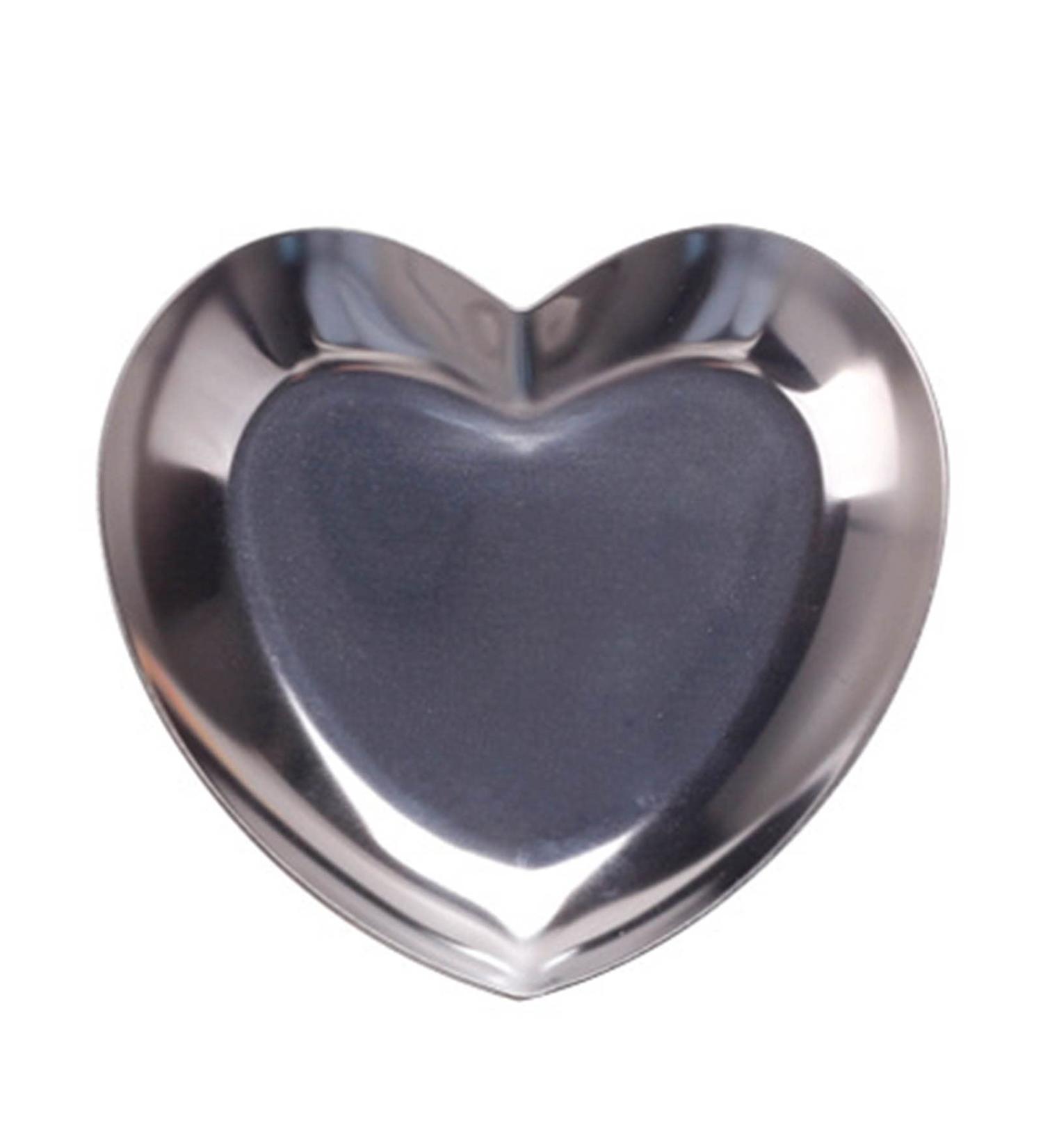 Bodhi2000 Stainless Steel Heart Shape Nail Art Plate - Manicure Tool & Nail Polish Palette | Premium Quality for Stunning Nail Designs - Buy Online on SooperMarket.com