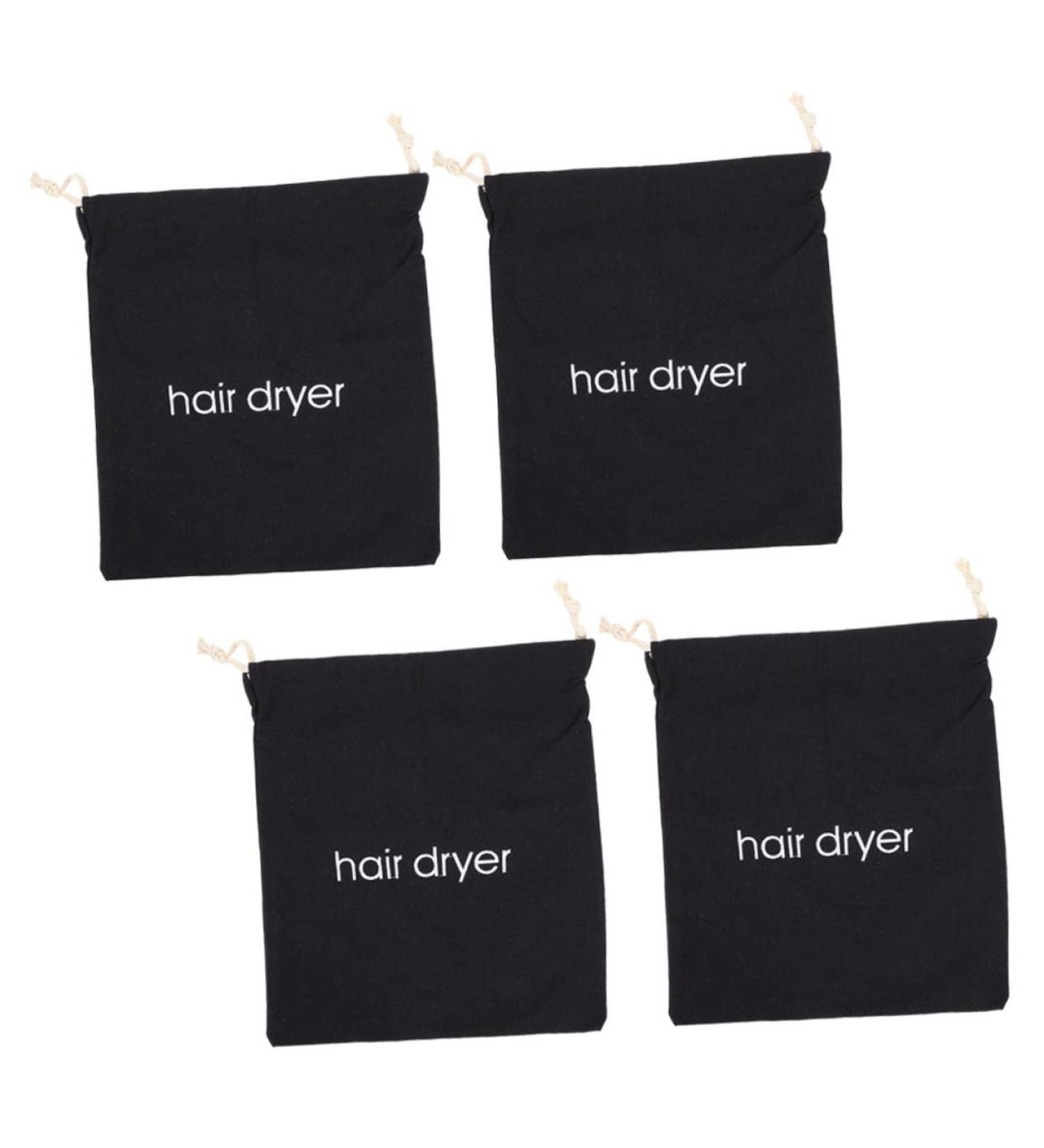 Baluue 4pcs Hair Dryer Storage Bag Hair Dryer Receive Bag Hair Crimping Tool Practical Bags Fabric Black - Buy Online on SooperMarket.com