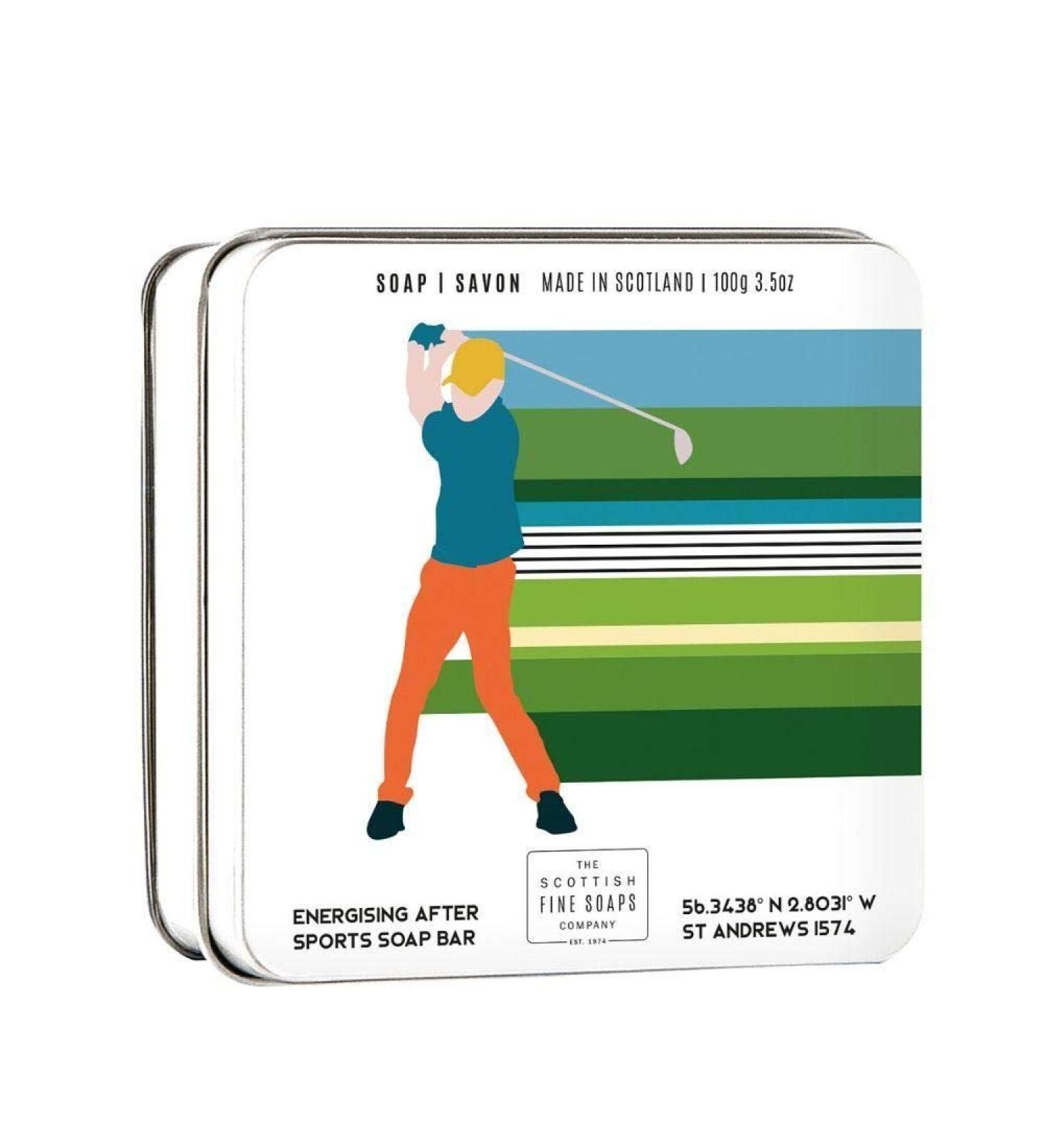 Golf Themed 100g Tinned Soap Bar by Scottish Fine Soaps