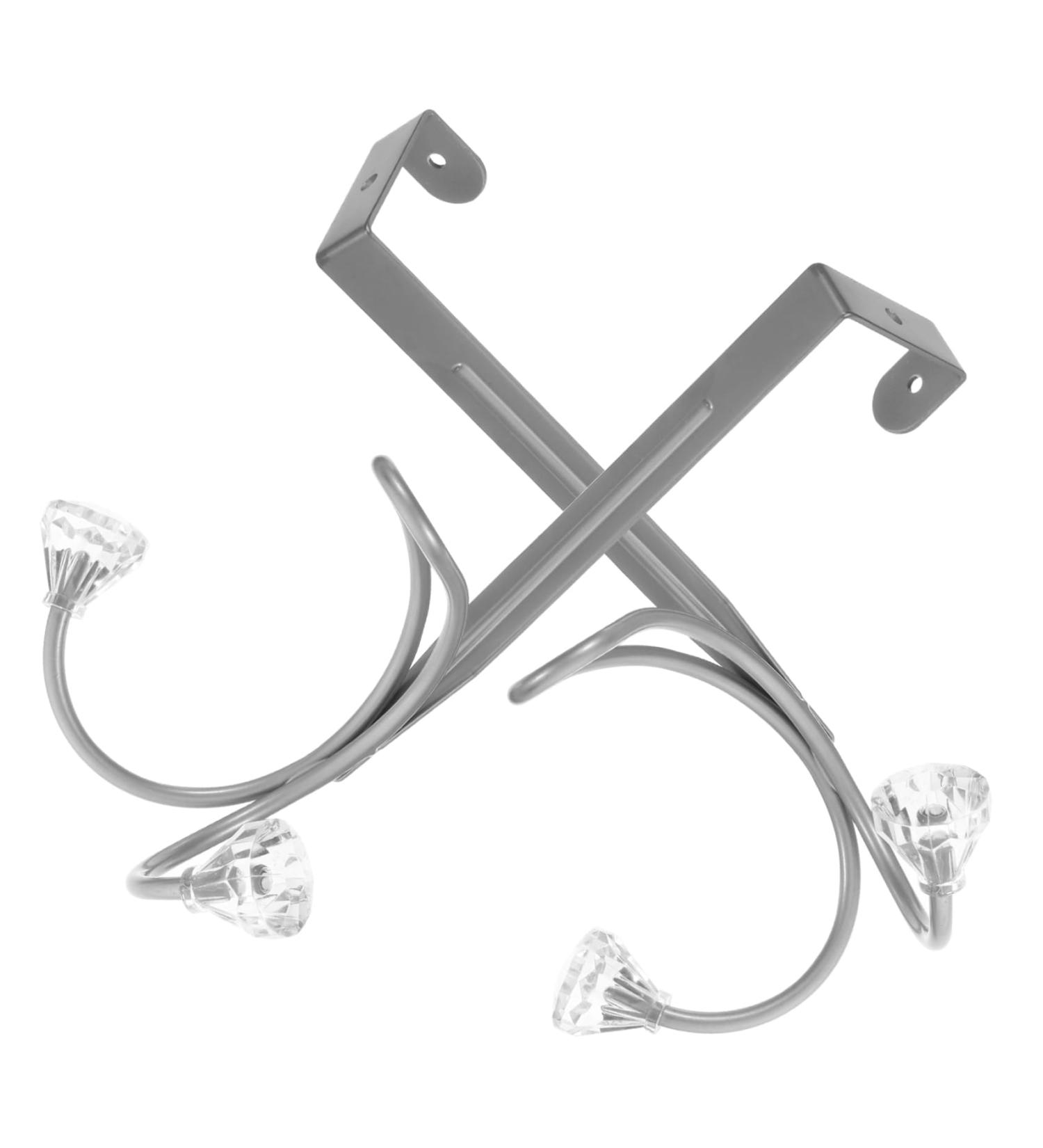 CHILDWEET Metal Door Hanger 2pcs Door Hook Towel Rack Towels Coats Scarf Hook Over Door Towel Hanger Organizer Kitchen Utensils - Buy Online on SooperMarket.com