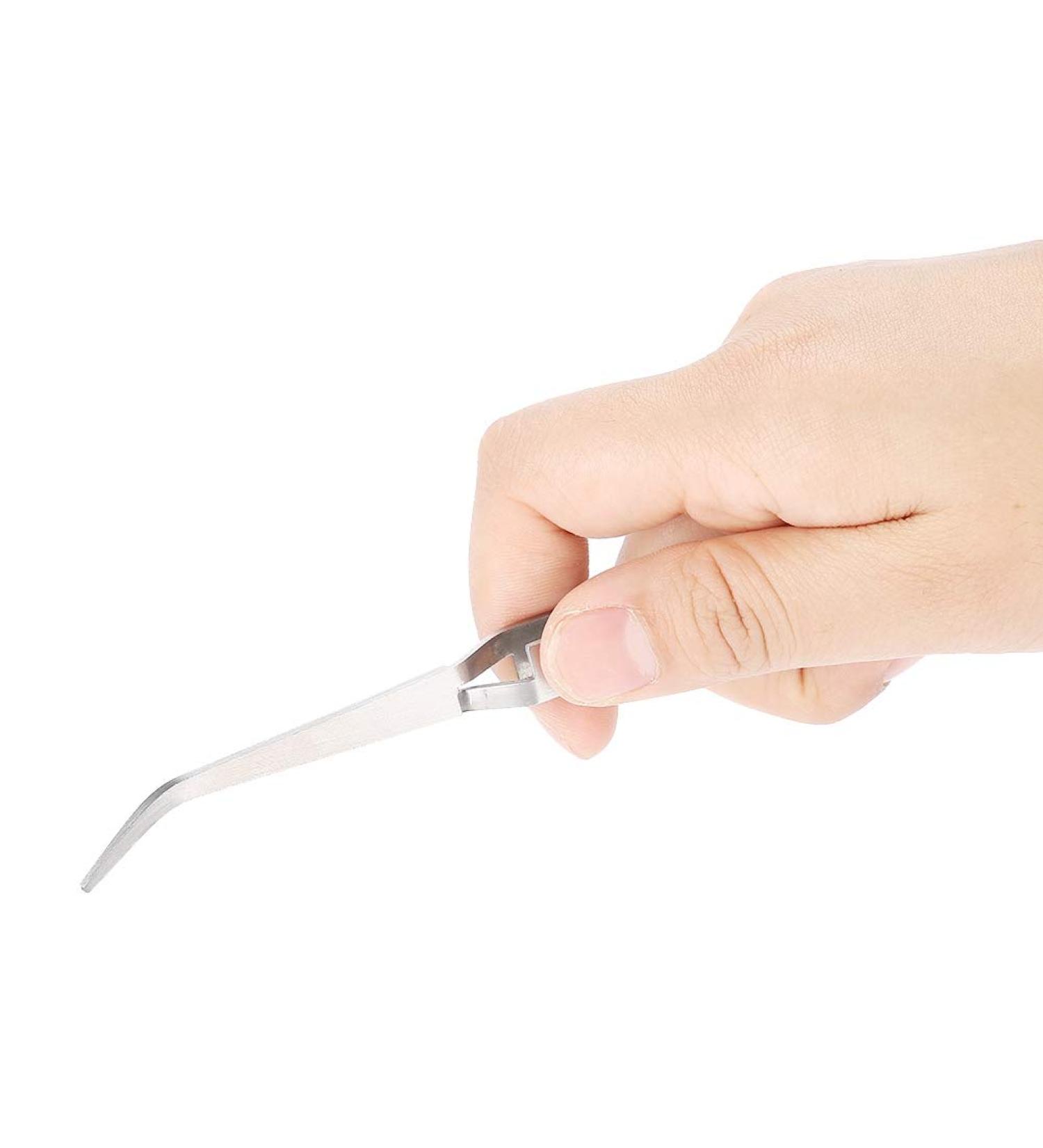 LANTRO JS Nail Art Tweezers Stainless Steel Gel Nail Acrylic Nails Shaping Tweezer Clip Nail Art Tool Pick-up Nail Art Nail Pincher Tweezers Tool - Buy Online on SooperMarket.com