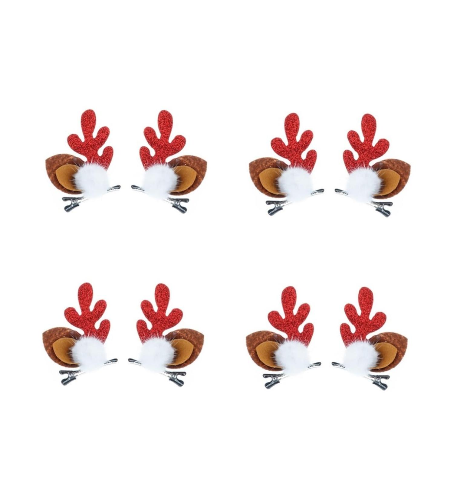 ABOOFAN 4 Pairs Christmas Antler Hair Christmas Hair Barrettes Reindeer Hair Accessory Reindeer Cosplay Clip Hair Clips for Kids Christmas Hair Pin Antlers Flocked Plastic Woman Cute - Buy Online on SooperMarket.com