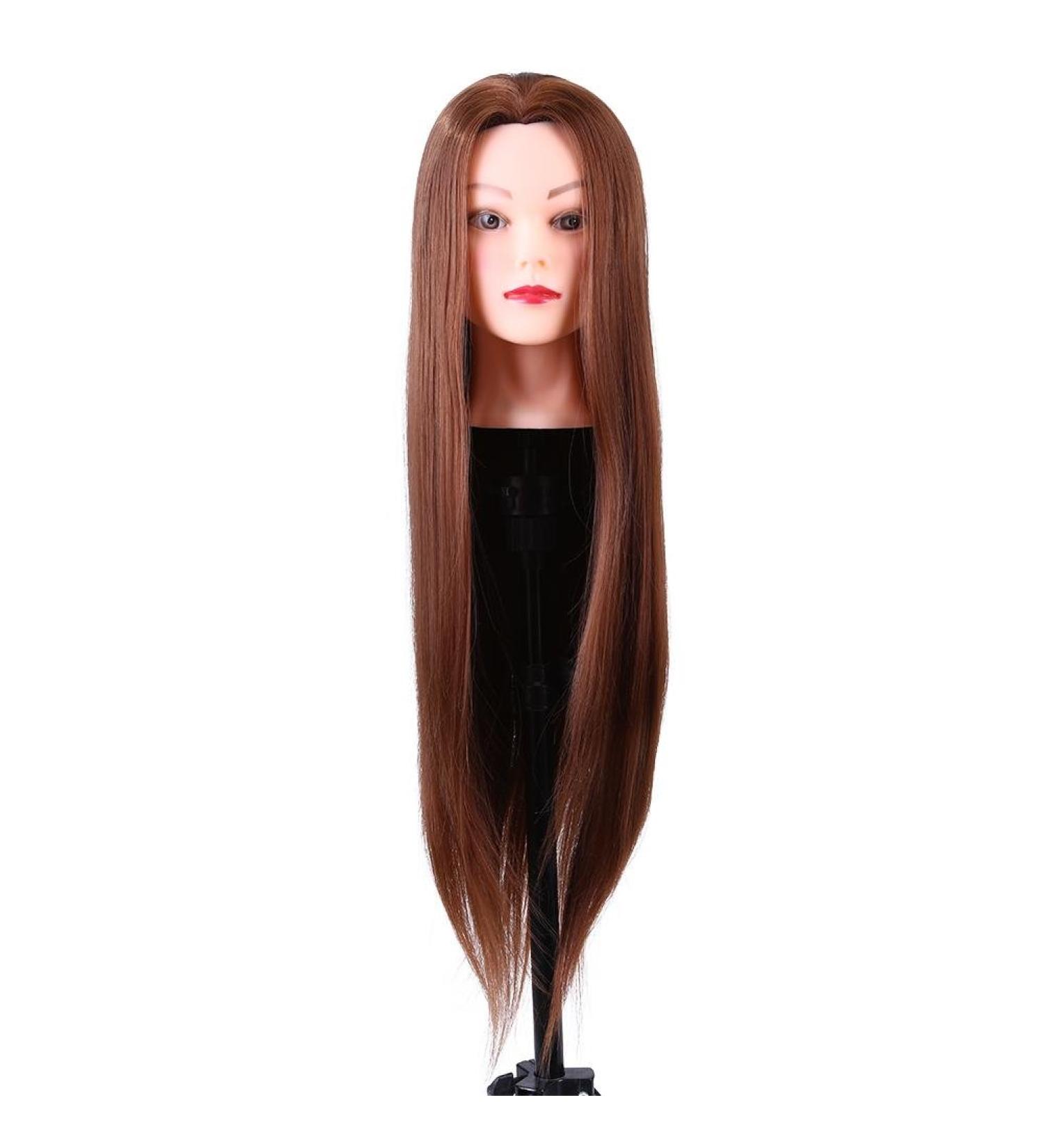 Cikonielf Hair Training Head - Synthetic Fiber for Web Design & Coloring Practice - Washable with Shampoo - Buy Online on SooperMarket.com