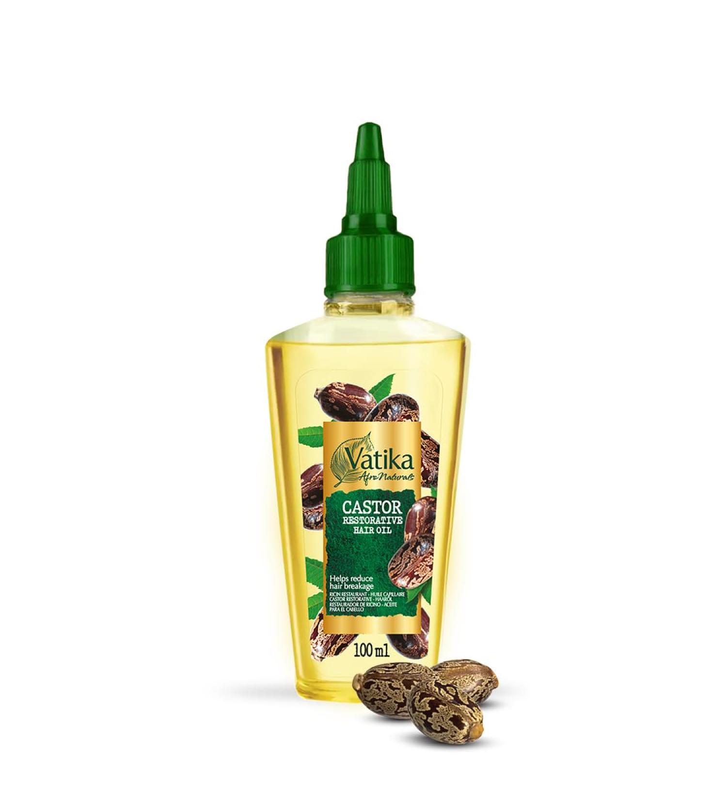 Vatika Afro Naturals Castor Restorative Hair Oil - 100ml | For Afro Textured Hair Reduce Breakage & Promote Stronger Hair - Buy Online on SooperMarket.com
