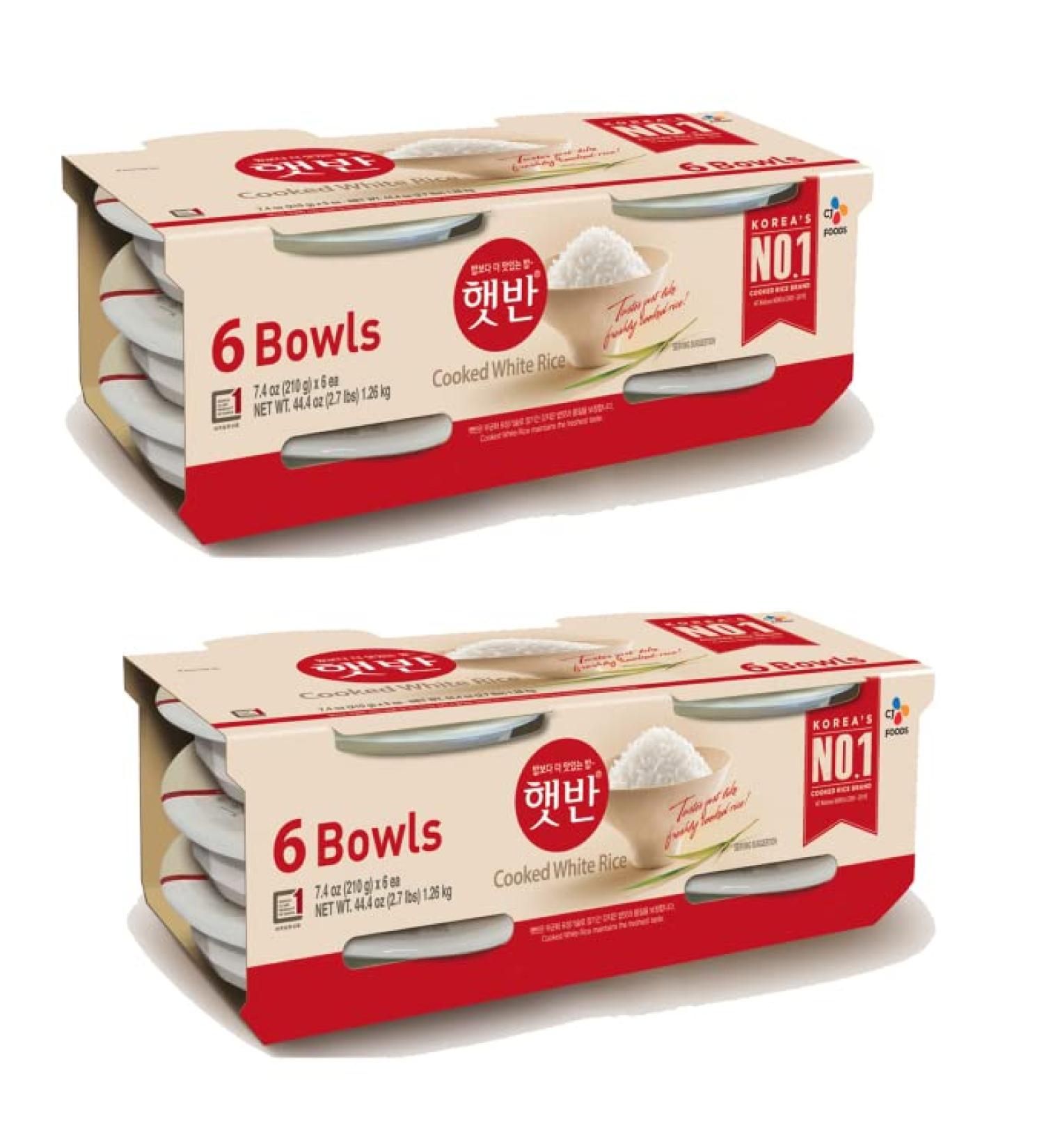 CJ Cooked Rice (Hetbahn) - Korean Microwavable Instant White Rice 210g (Pack Of 12) - Buy Online on SooperMarket.com