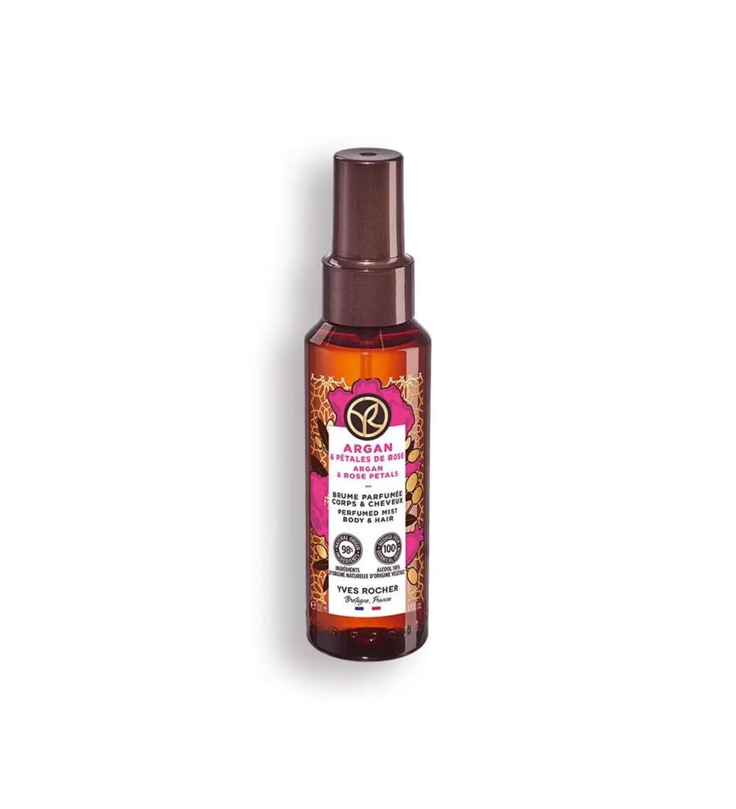 Yves Rocher Argan and Rose Petals Hair and Body Spray Long Lasting Mist Women 100 ml./3.3 fl.oz.