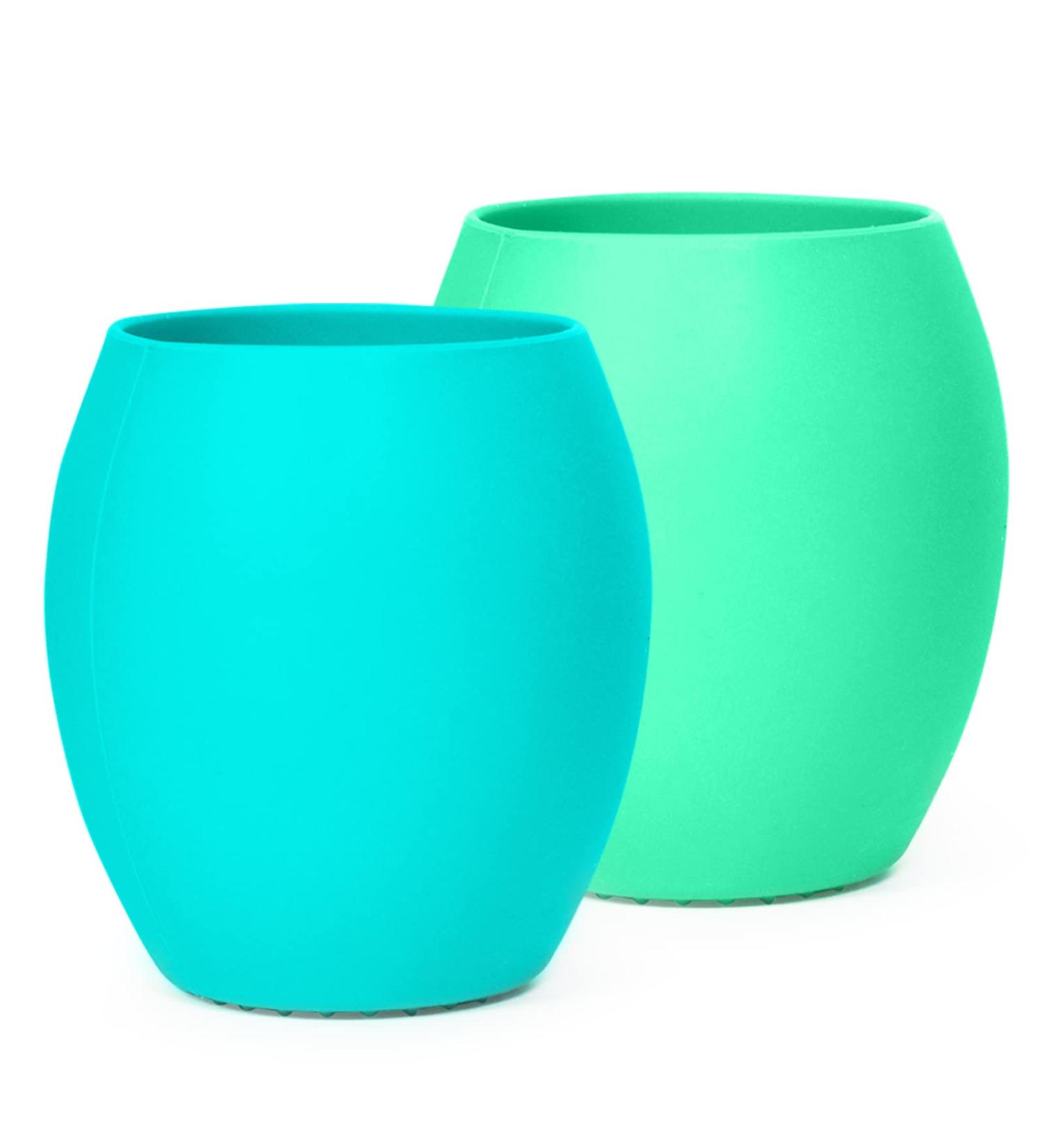 Silicone Baby Sippy Cup for First Stage Training | Feeding Specialist Designed | 3 Months+ | 3 OZ | Blue - Buy Online on SooperMarket.com
