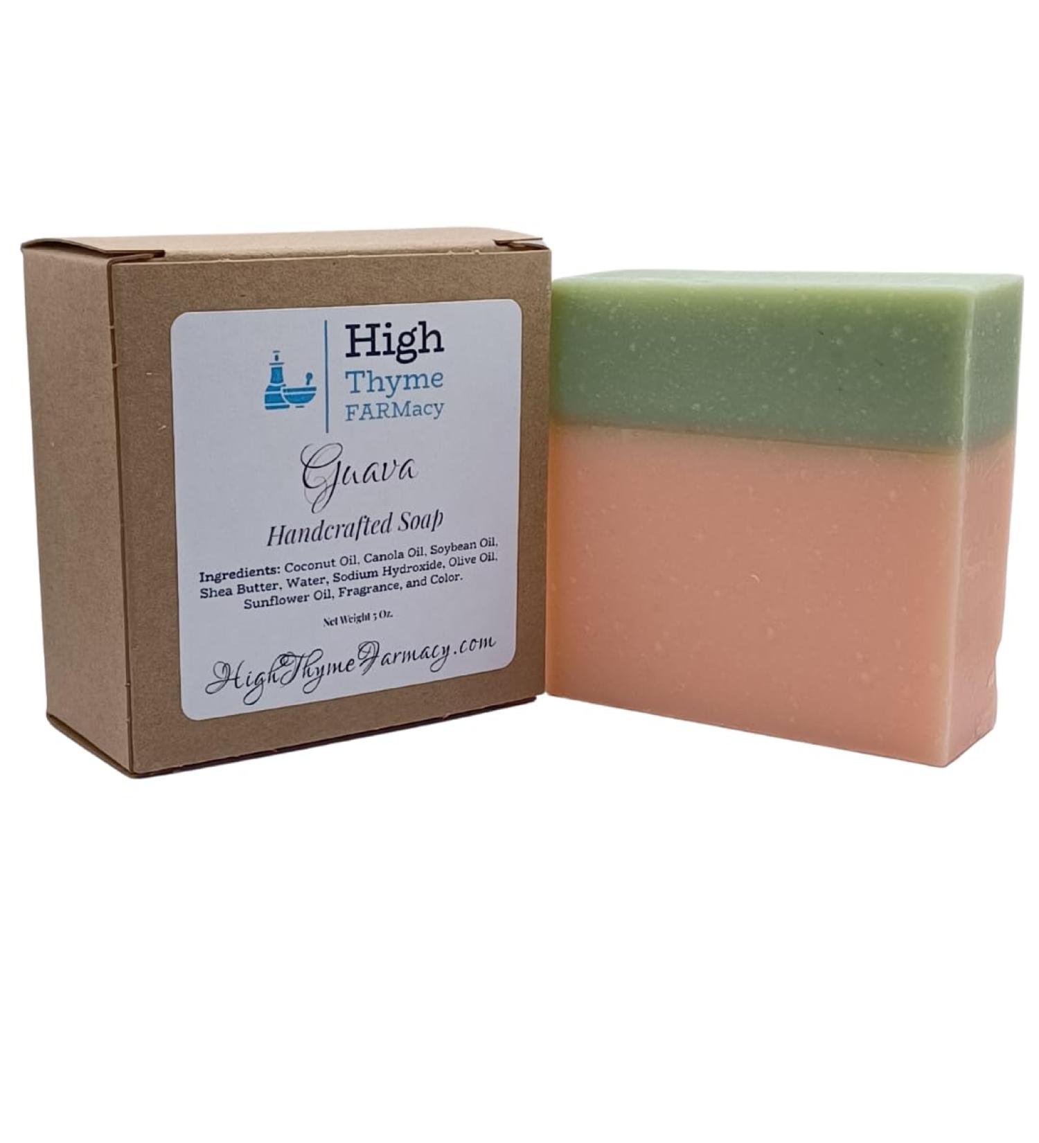 Shop Guava Handmade Soap - 5oz Natural Bar | Tropical Scented Non-Toxic Lye Soap for International Shipping - Buy Online on SooperMarket.com