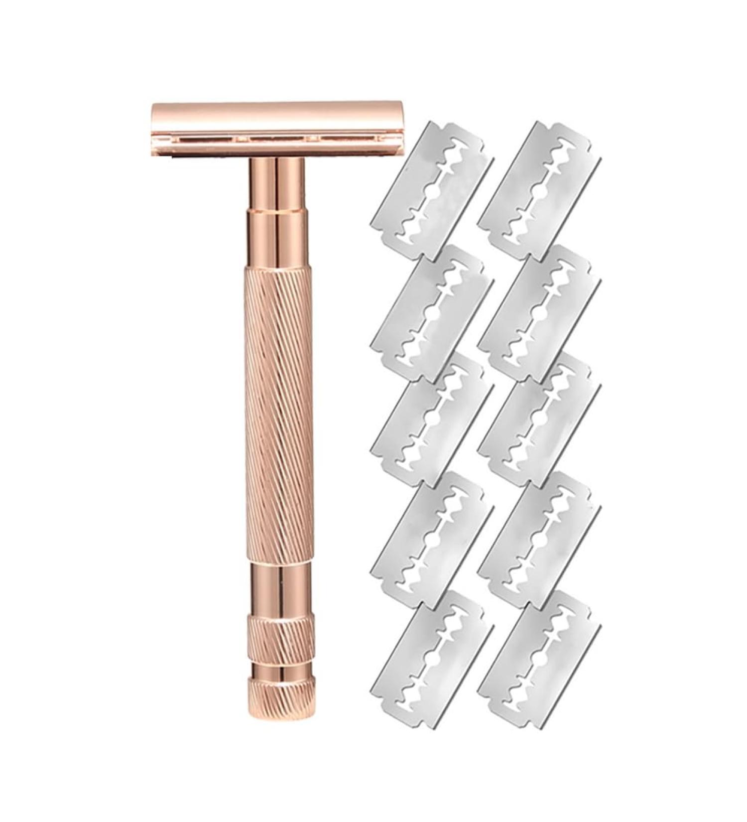 Meiyan Durable Stainless Steel Safety Razors - Replaceable & Reusable Double-Sided Blades for Smooth Shaving | International Shipping Available - Buy Online on SooperMarket.com
