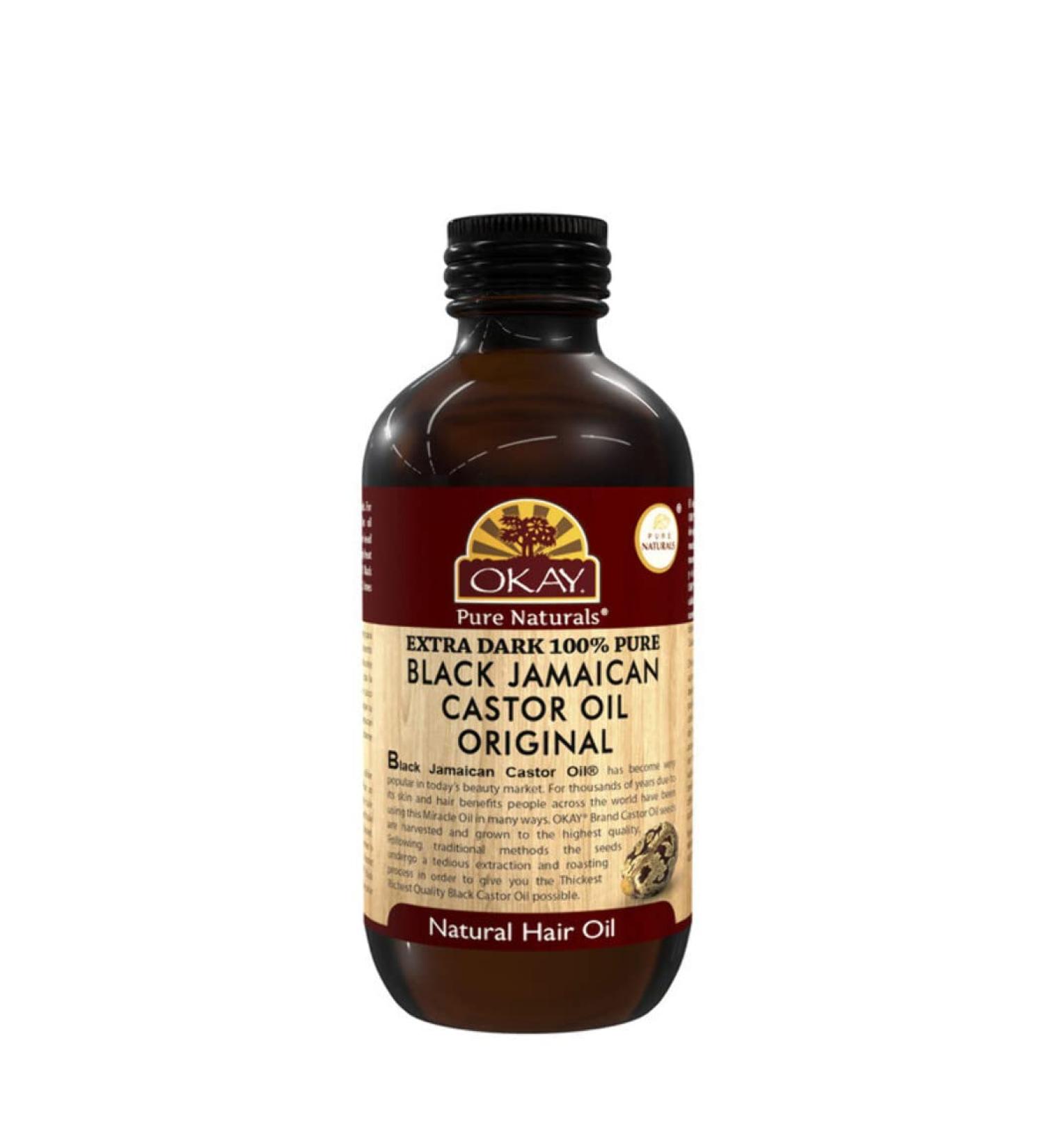 Okay Jamaican Castor Oil Extra Dark Black 4 oz - 100% Pure Natural Moisturizer for Hair & Skin - Shop Now - Buy Online on SooperMarket.com