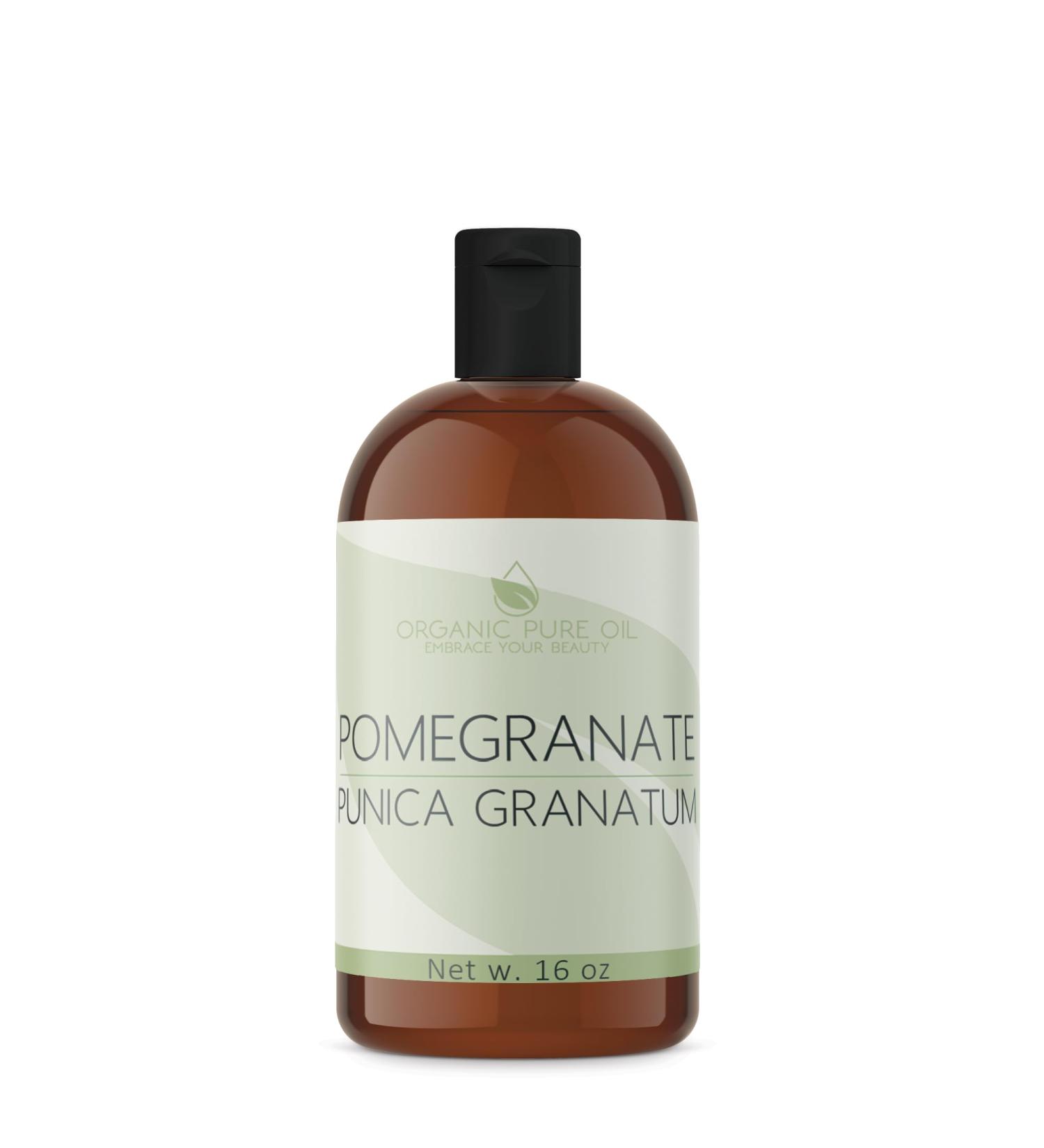 Buy Organic Pomegranate Seed Oil - 16 oz Cold Pressed & Unrefined Extra Virgin Rich in Antioxidants for Skin Hair & Nails - Pure Organic Oil - Buy Online on SooperMarket.com