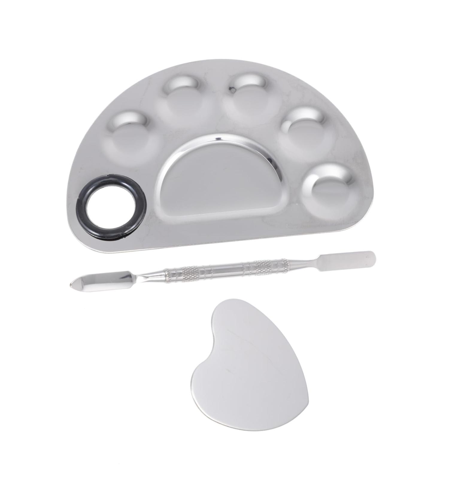 minkissy 1 Set Palette Nail Paint Display Boards Manicure Art Tools Manicure Display Boards Manicure Paint Trays Nail Display Racks Nail Art Tools Nail Polish Mixed Board Stainless Steel 12.5X9.5X1.5CM Silver - Buy Online on SooperMarket.com