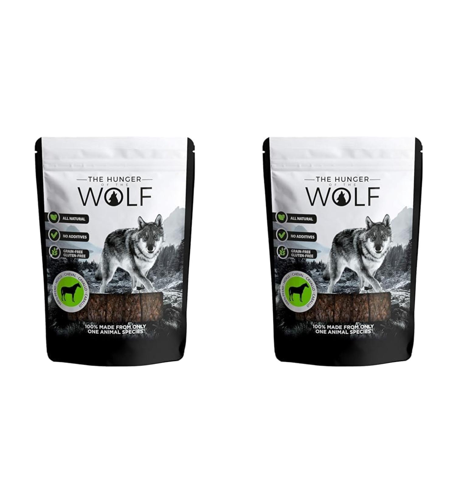 The Hunger of the Wolf 100% Horse Meat Dog Snacks - 200g Pack of 2 | All Breeds | International Shipping - Buy Online on SooperMarket.com