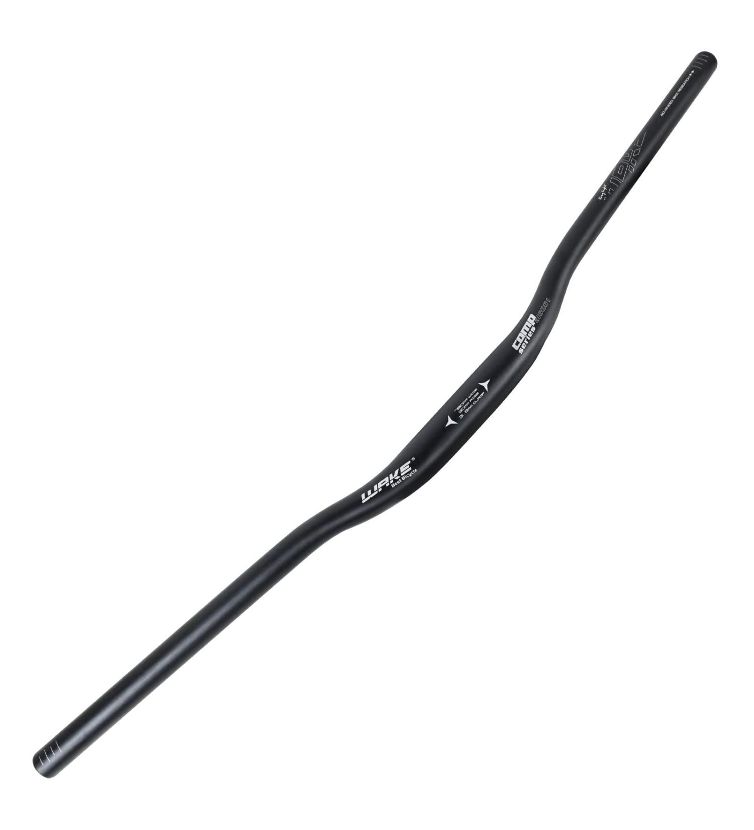 Wake 31.8mm Mountain Bike Handlebar 780mm - Aluminium Alloy MTB Riser Bars for Downhill Cycling - Black - Buy Online on SooperMarket.com