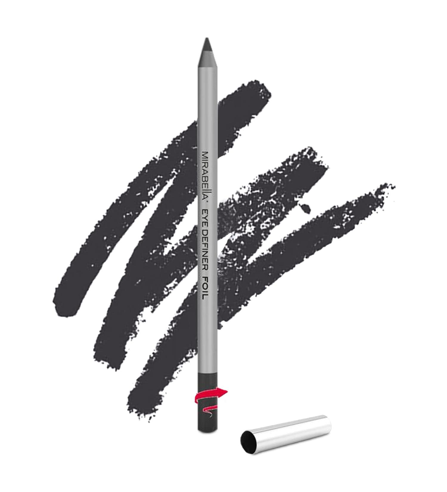 Mirabella Eyeliner Eye Definer Pencil - Foil .57g/.02oz | Retractable & Water-Resistant Eye-Liner Pencil with Sharpener | Precise & Smooth Definition - Paraben-Free - Buy Online on SooperMarket.com