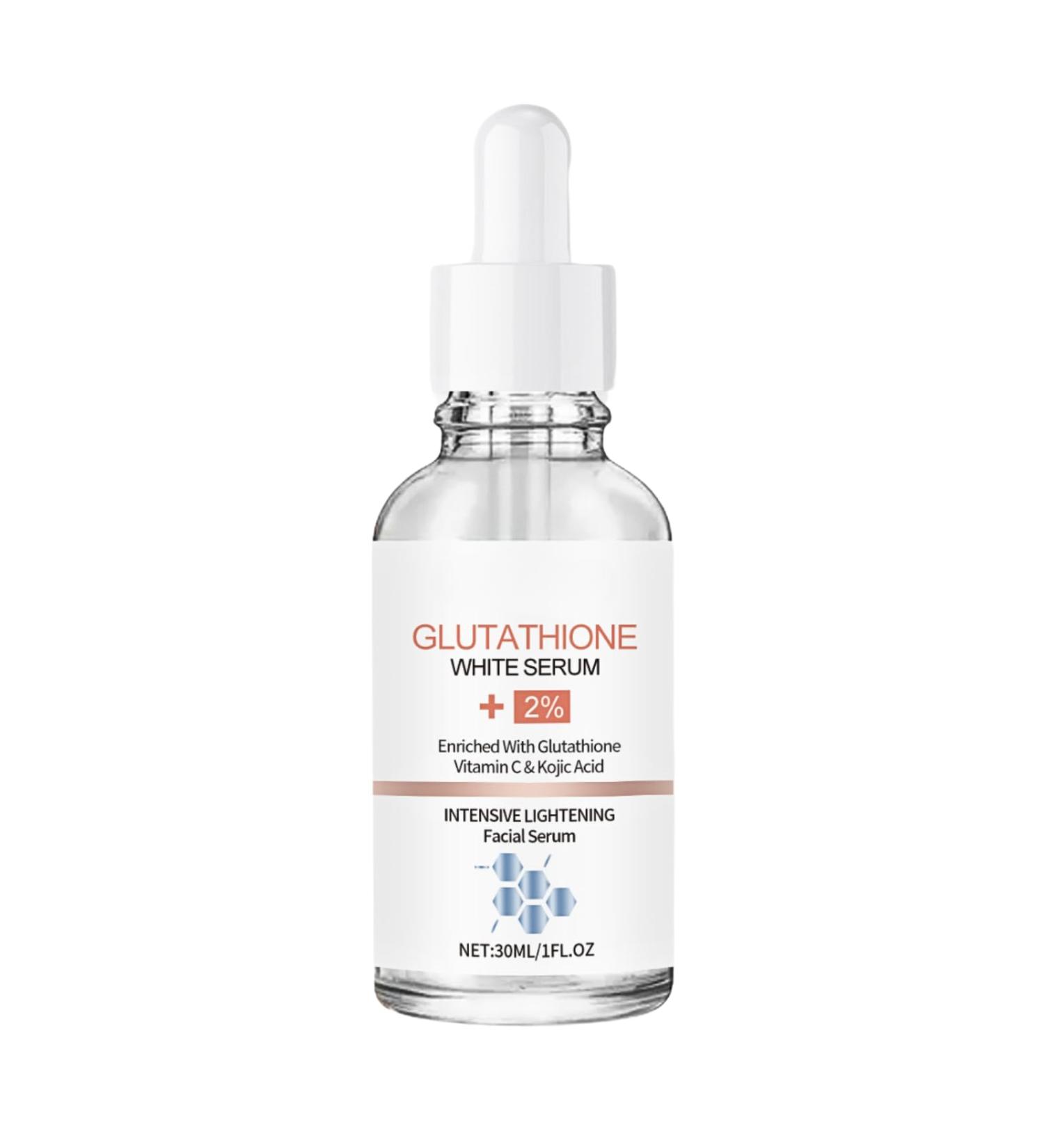 Glutathione Serum with Vitamin C & Kojic Acid Glutathione Face Serum Hydrating Serum Moisturiser Face Women Glutathione Facial Serum Face Care for Reduce Dark Spot Brightening Anti Aging - Buy Online on SooperMarket.com