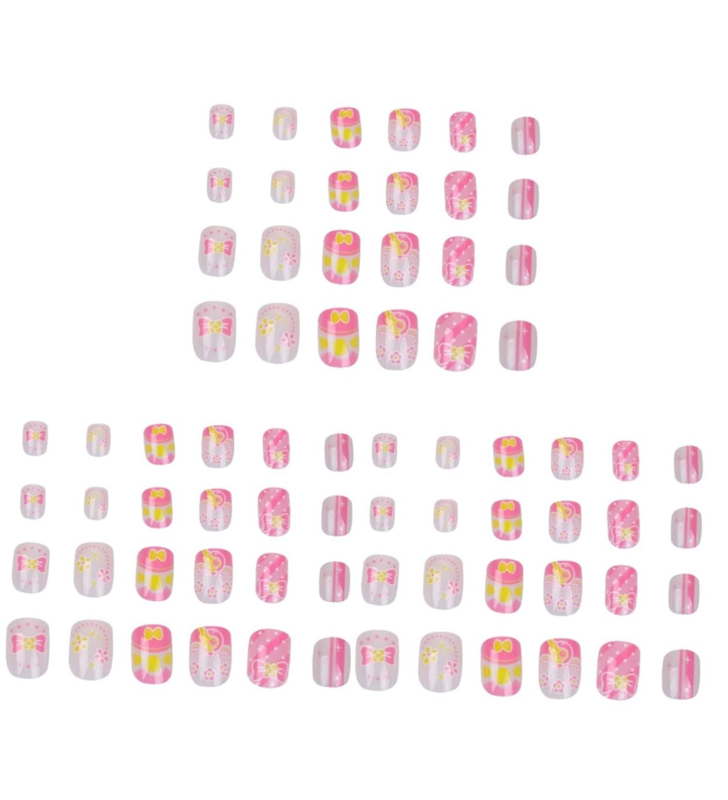 minkissy 3 Sets Kids False Nail Colorful Kids Nail Stickers Eco-friendly Nail Stickers Kids Art Fake Nail Fake Nail Patch Child Cartoon - Buy Online on SooperMarket.com