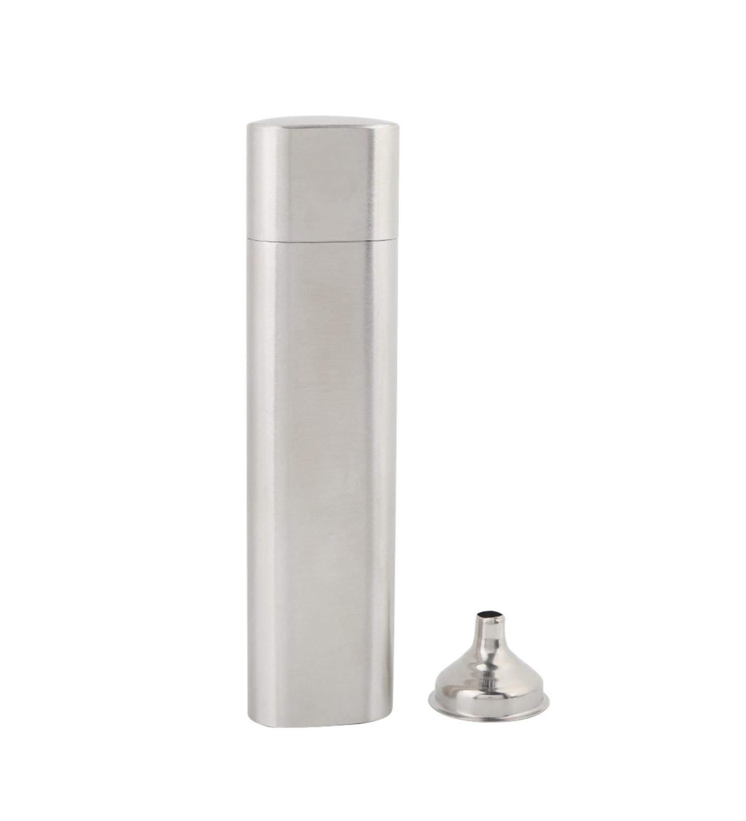 Cigar Holder 7.1 * 1.8 * 1in Stainless Steel Pocket 2-Tubes Hip Cigar Case Flask and Cigar Holder Humidor Groomsmen Gifts - Buy Online on SooperMarket.com