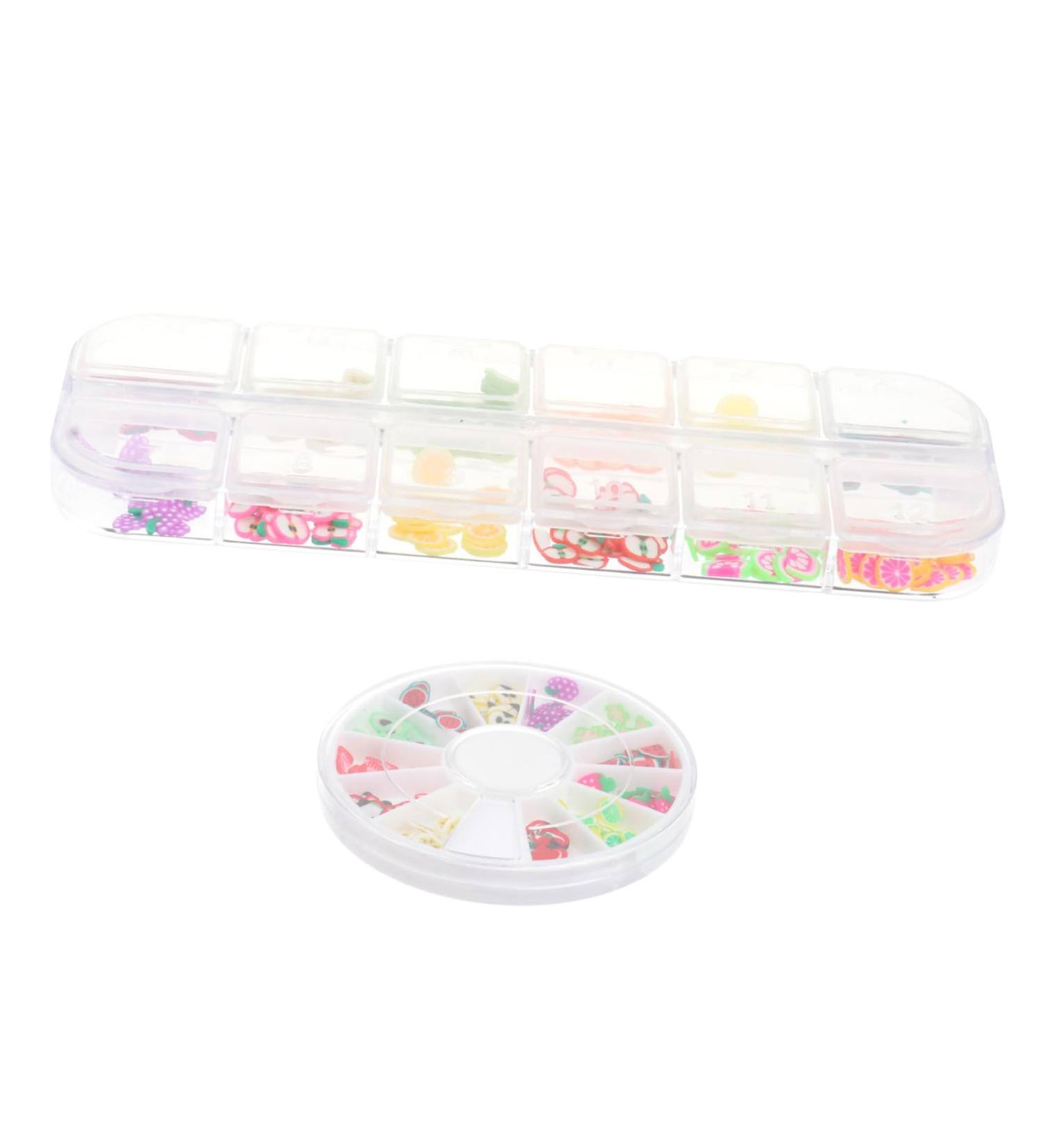 Beavorty 24 Boxes Fruit Slice DIY Manicure Space Beads Nail Art 3d Fruit Slices Fruit Nail Art Slices Earring Making Charms Stuffing 3d Nail Stickers Fruit Nail Slices Set Polymer Clay - Buy Online on SooperMarket.com