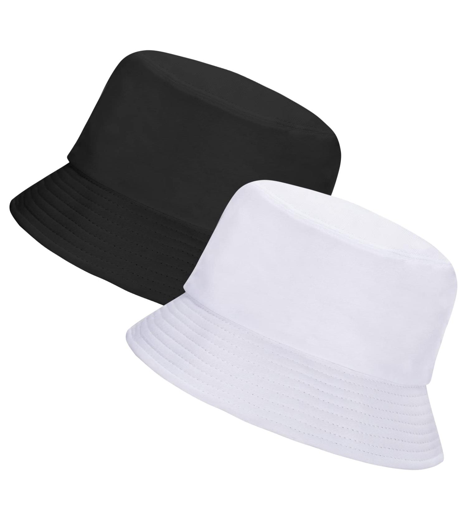 Rosoz Bucket Hat for Women Men - Summer Travel Beach Sun Hat - Unisex Black/White Outdoor Cap - Buy Online on SooperMarket.com