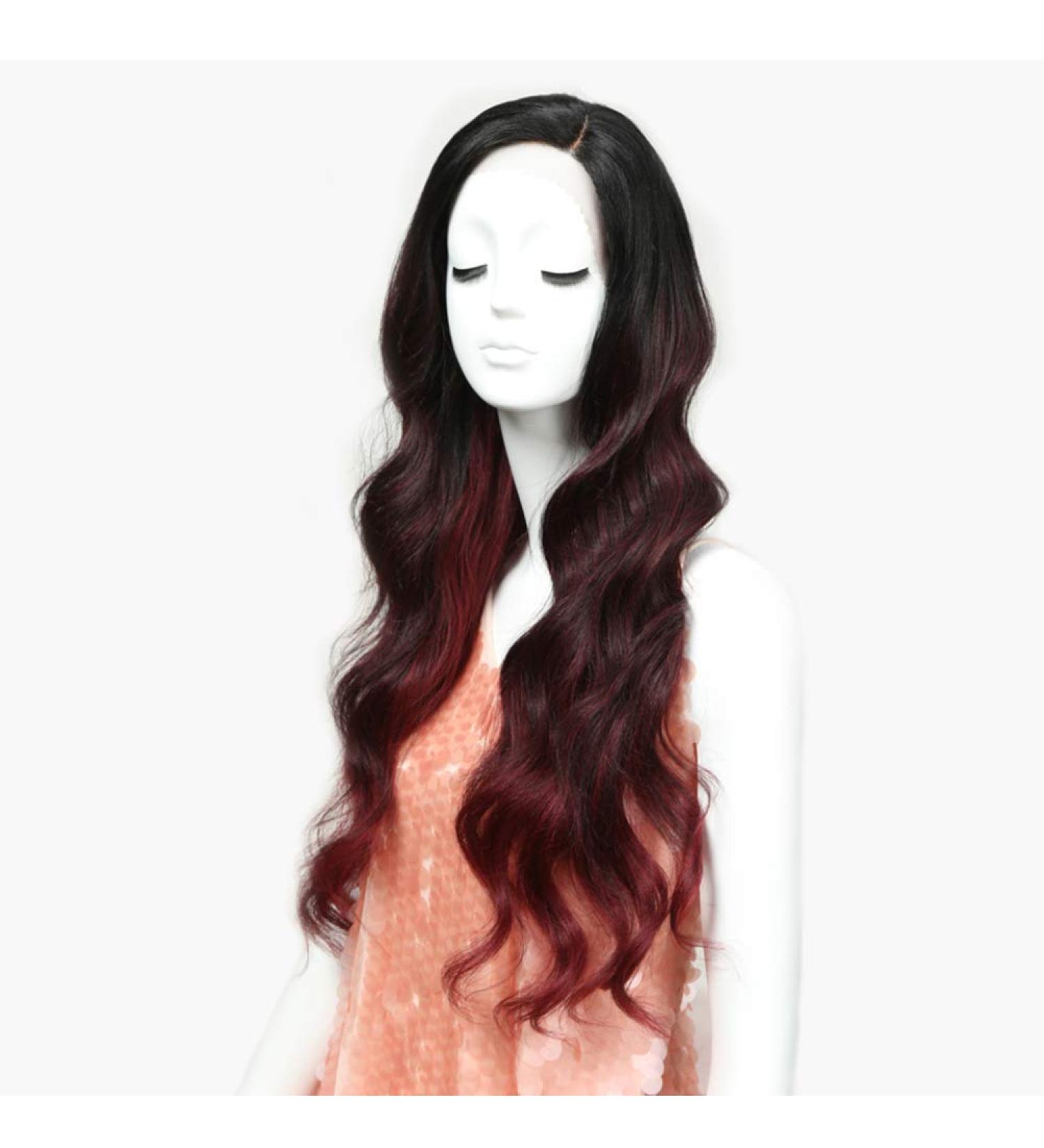 SHIYID Long Wavy Blonde Lace Front Wig - Red Synthetic Hair for African American Women | Shop Now - Buy Online on SooperMarket.com