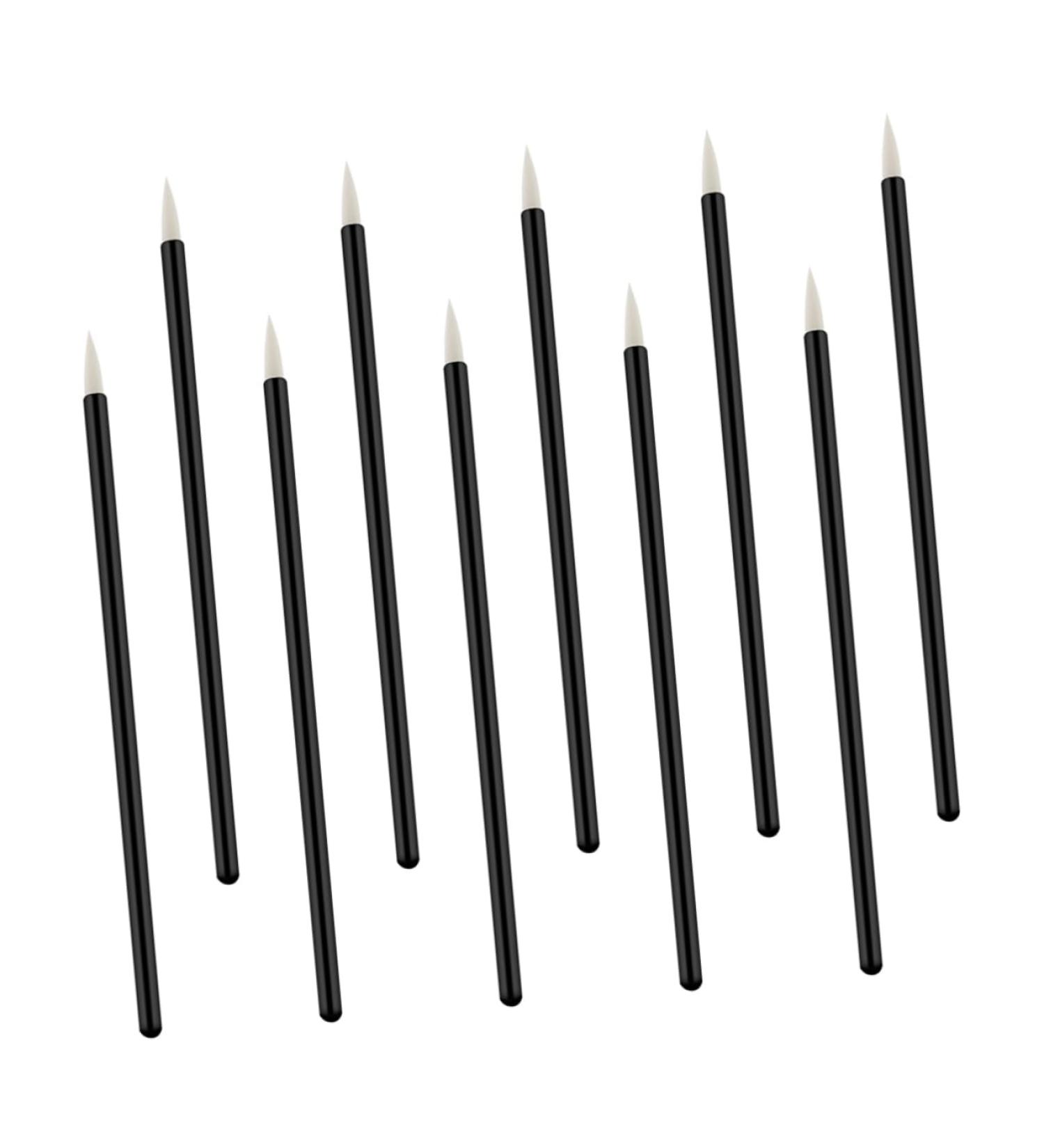 BELLIFFY 100pcs Eye Makeup Tools Eyeshadow Eye Shadow Eyebrow Brush Applicator White 10X0.5X0.5cm White - Buy Online on SooperMarket.com