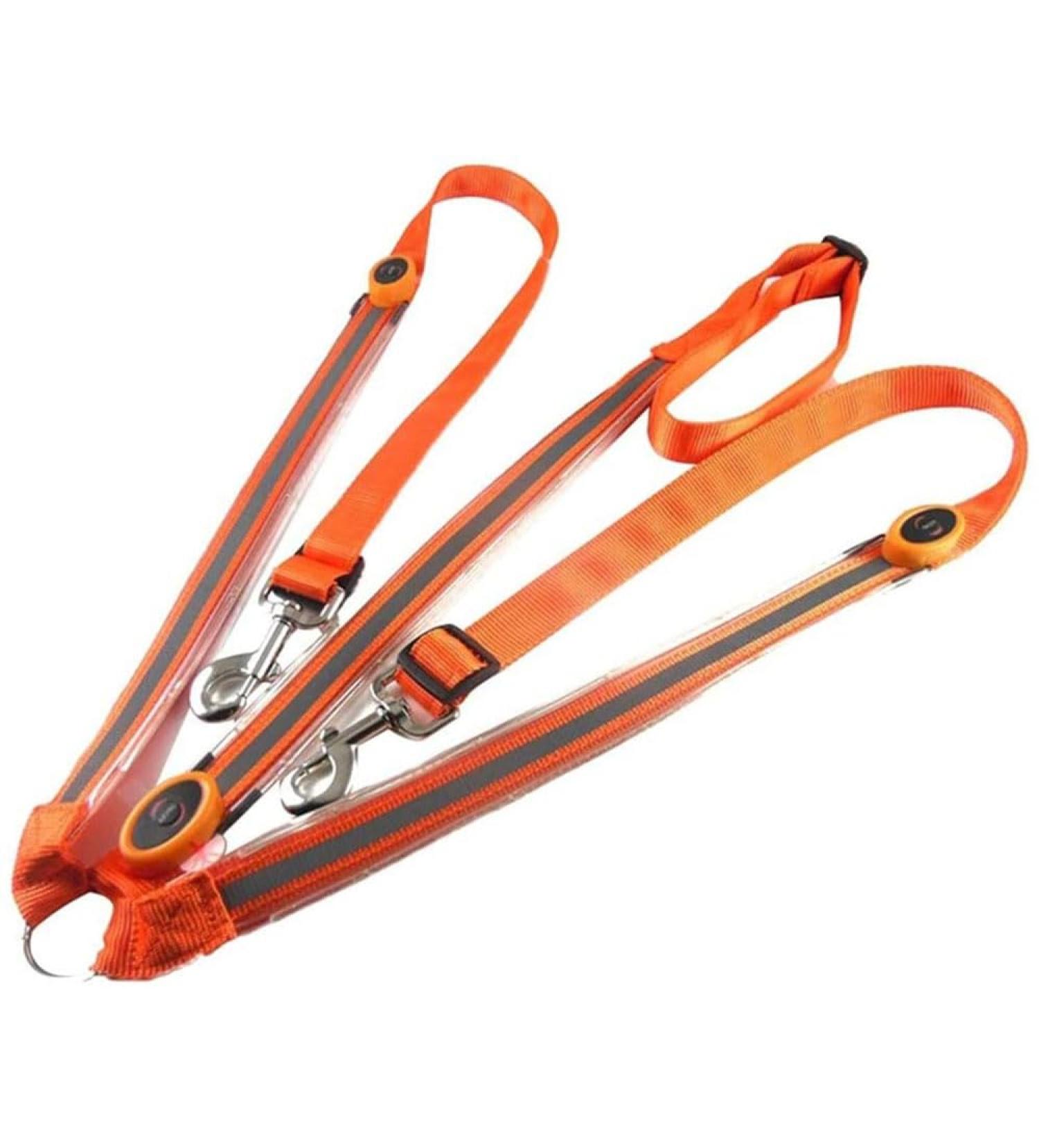 FM2018XSL Horse Harness LED Breastplate - Luminous Reflective Safety Belt for Outdoor Equestrian - Bright Orange International Shipping - Buy Online on SooperMarket.com